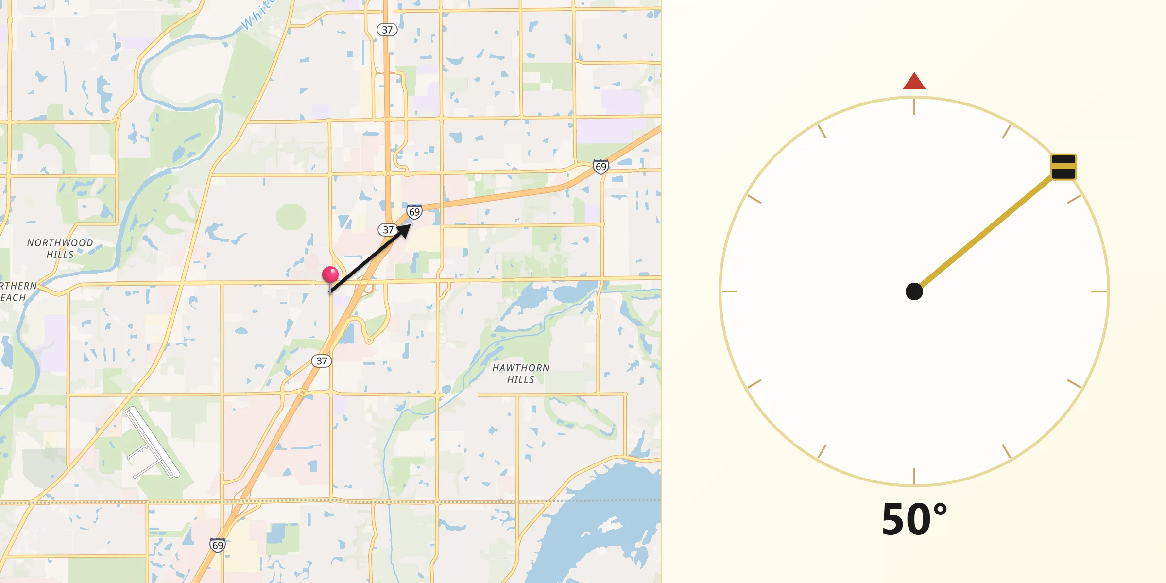 Qibla Direction from Fishers