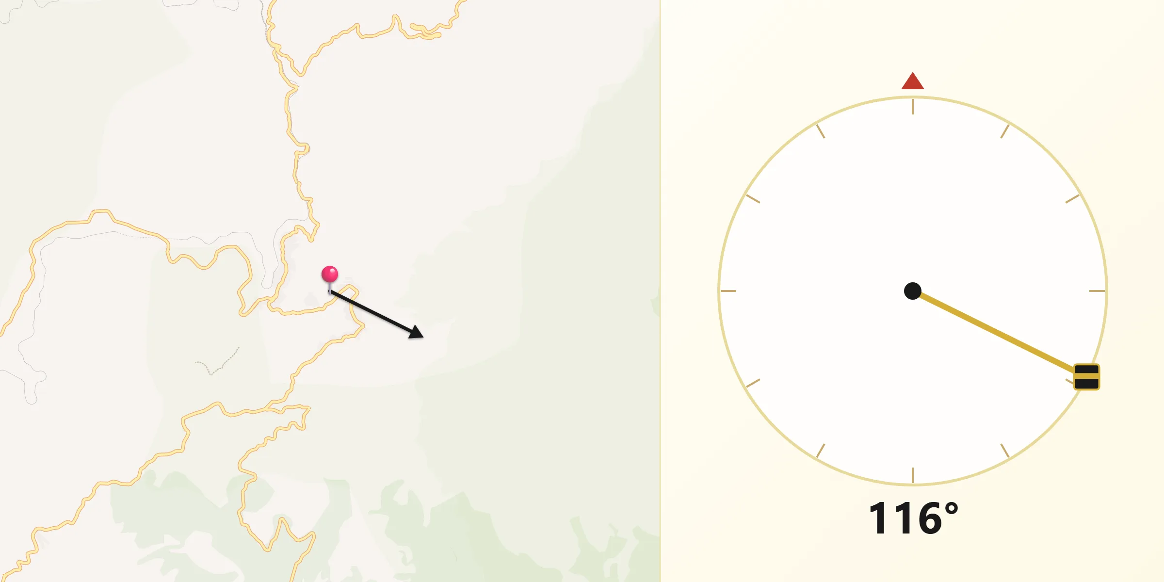Direzione della Qibla da Aritzo