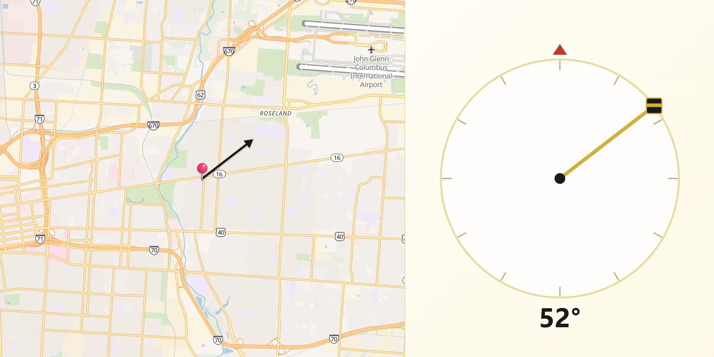 Qibla Direction from Bexley