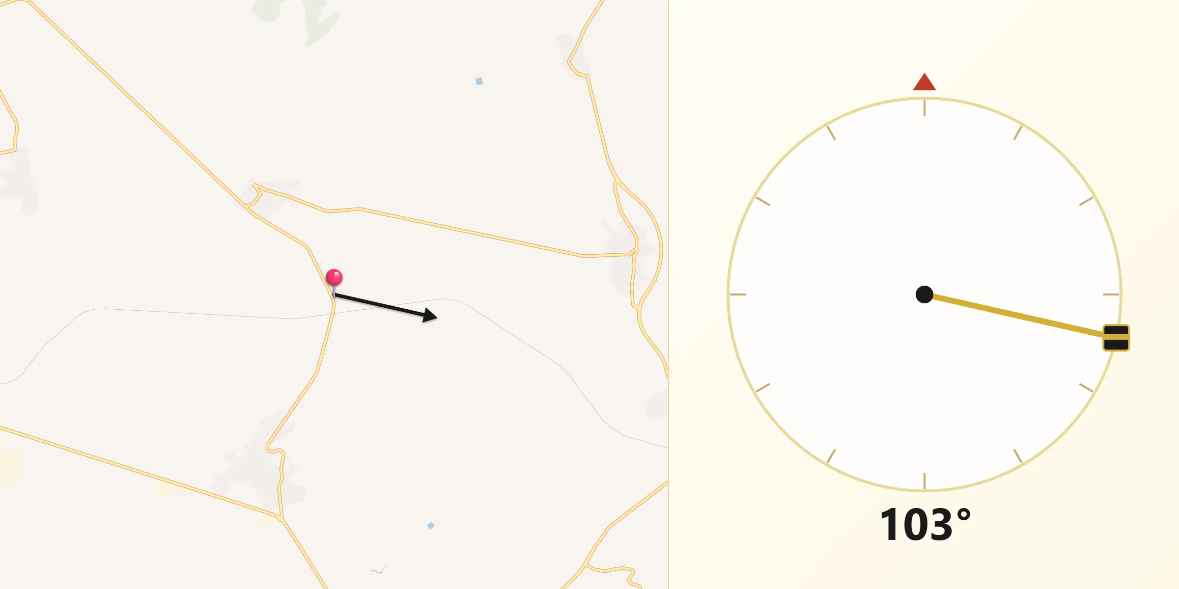 Dirección de la Qibla desde Illán de Vacas