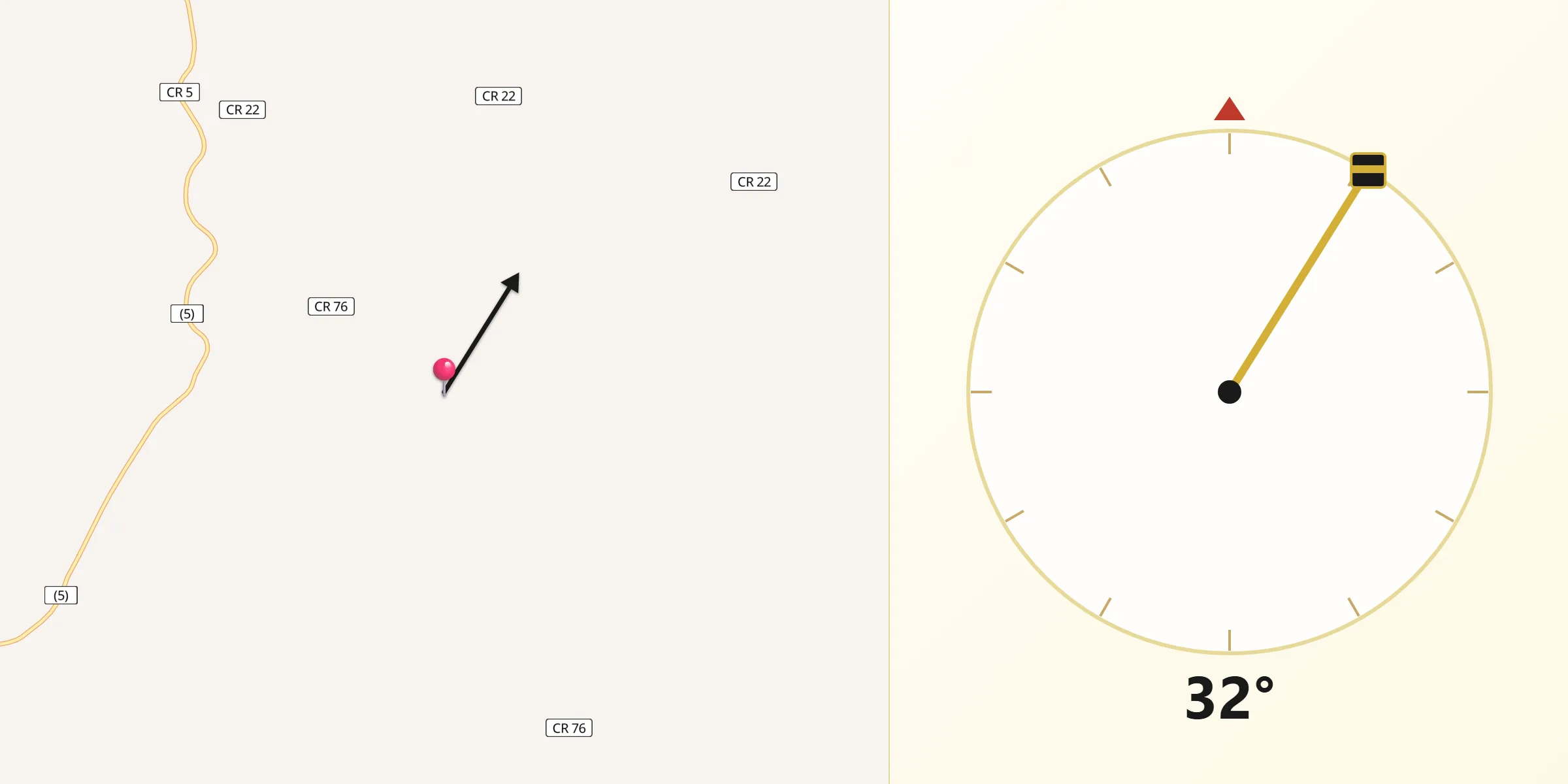 Qibla Direction from Rio Blanco