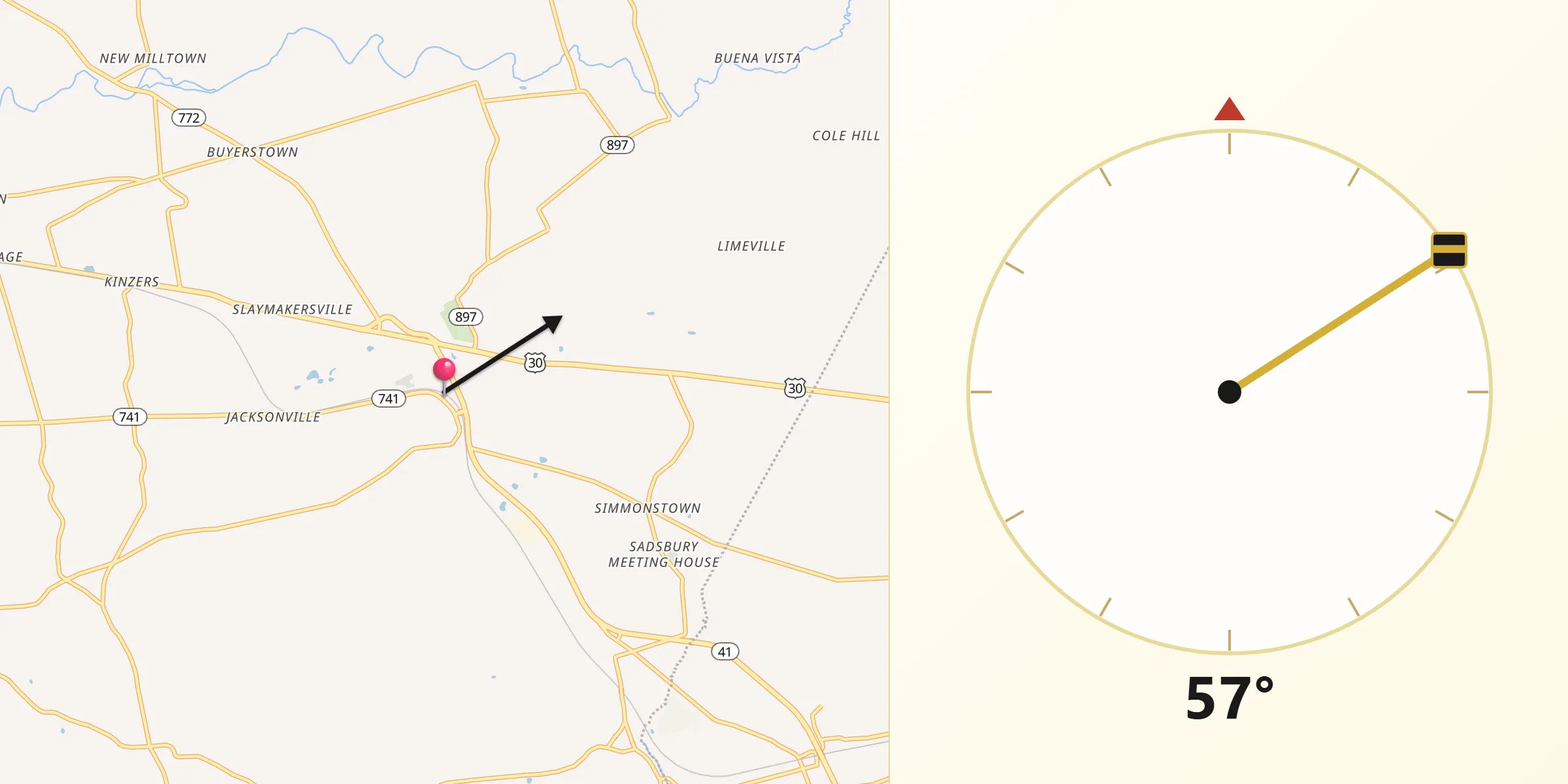Qibla Direction from Gap