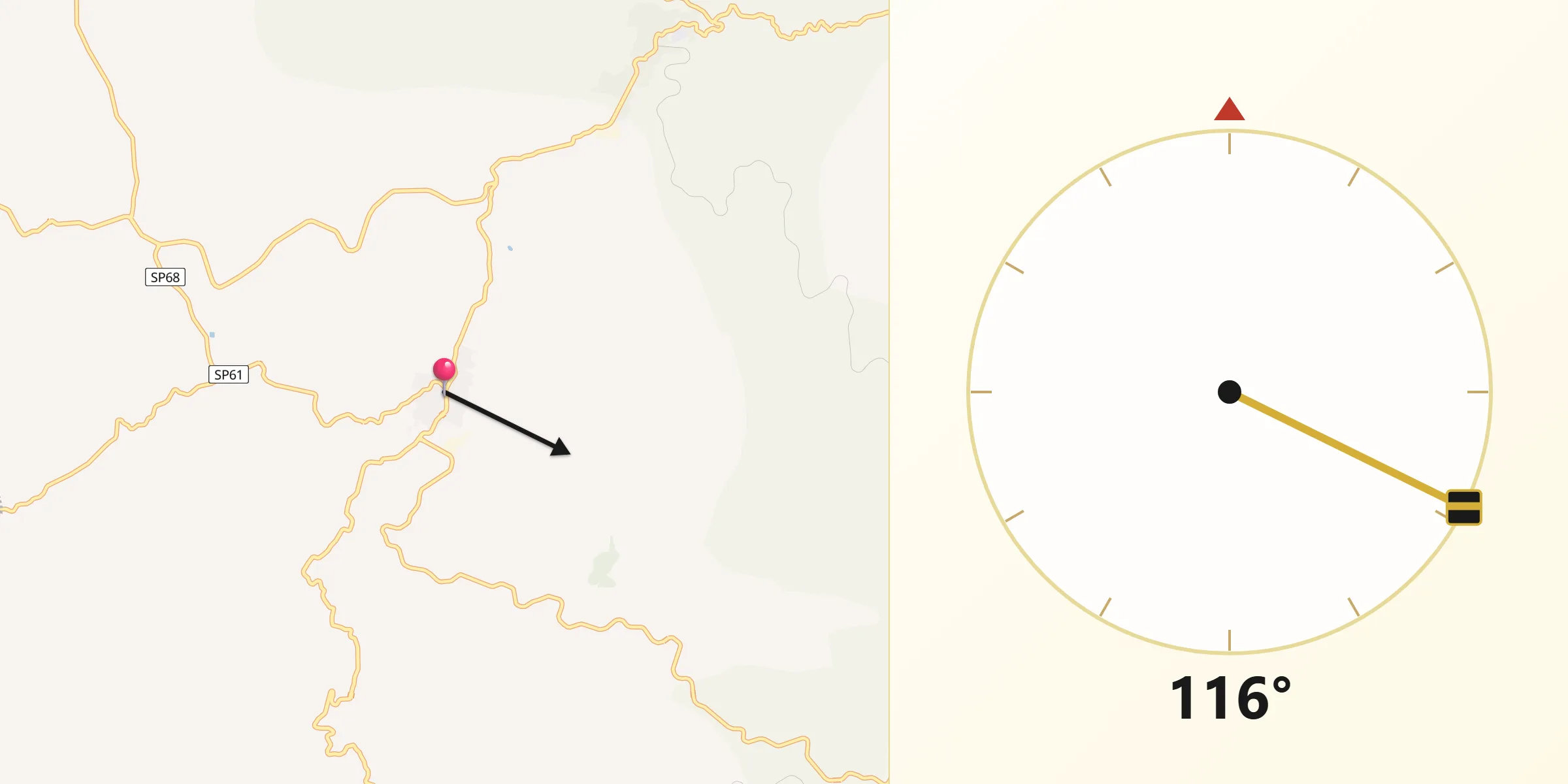 Direzione della Qibla da Atzara