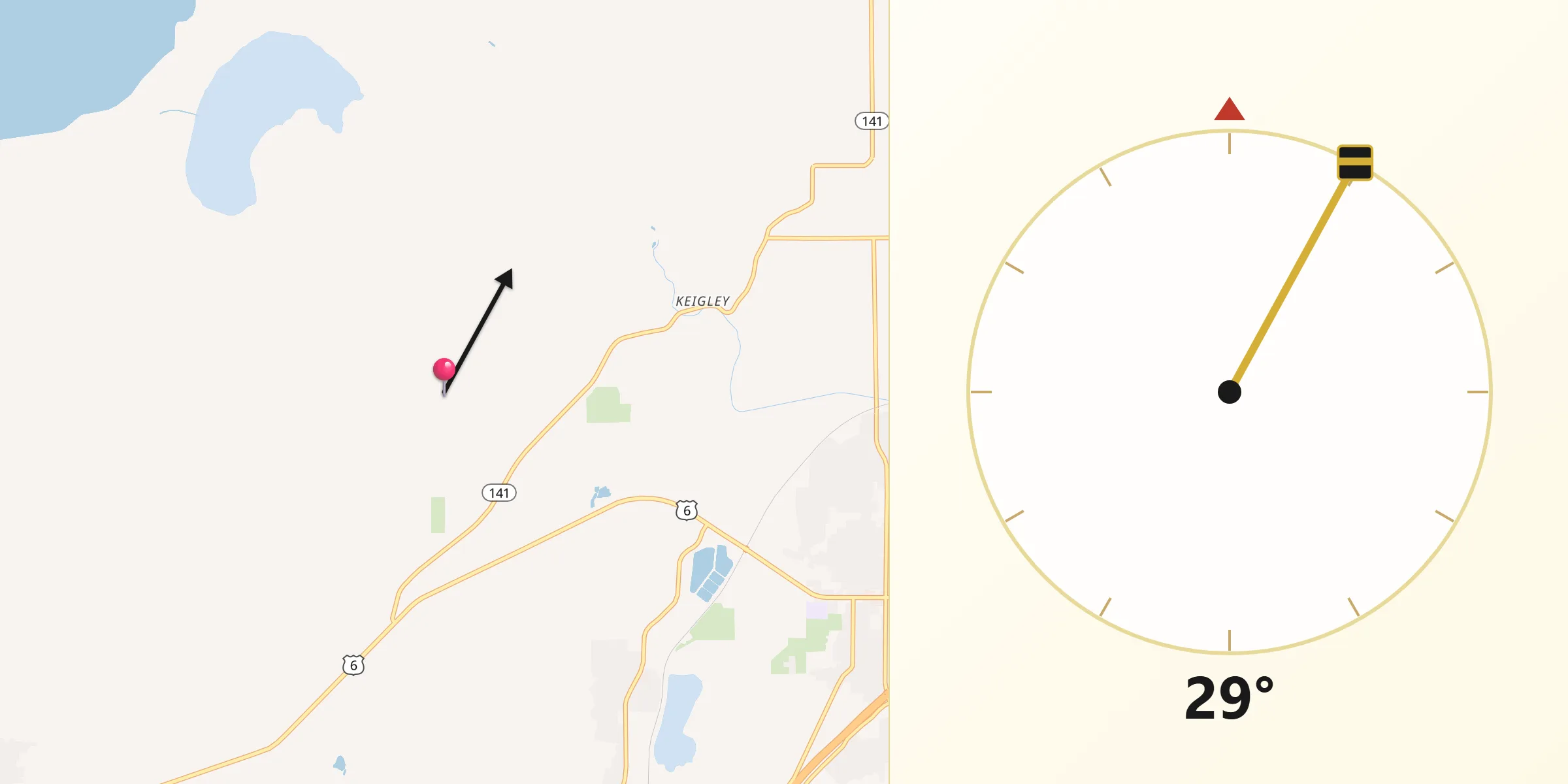 Qibla Direction from Genola