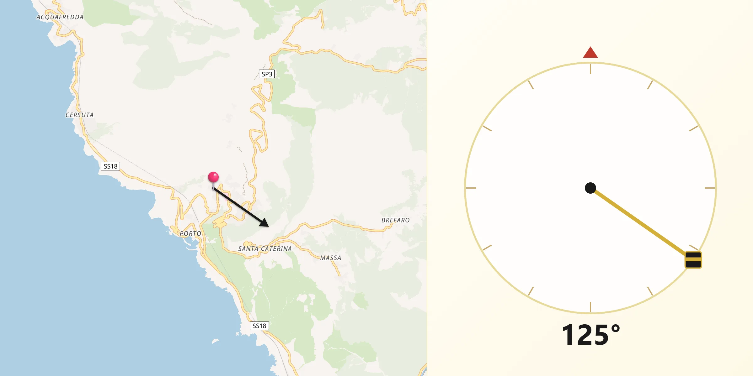 Direzione della Qibla da Maratea