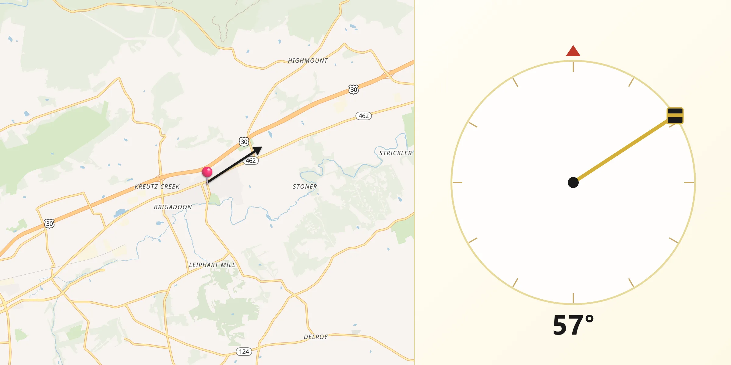 Qibla Direction from Hallam