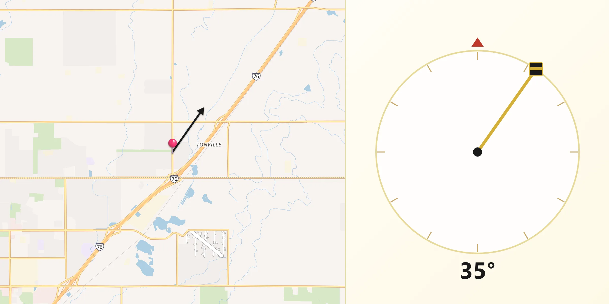 Qibla Direction from Lochbuie