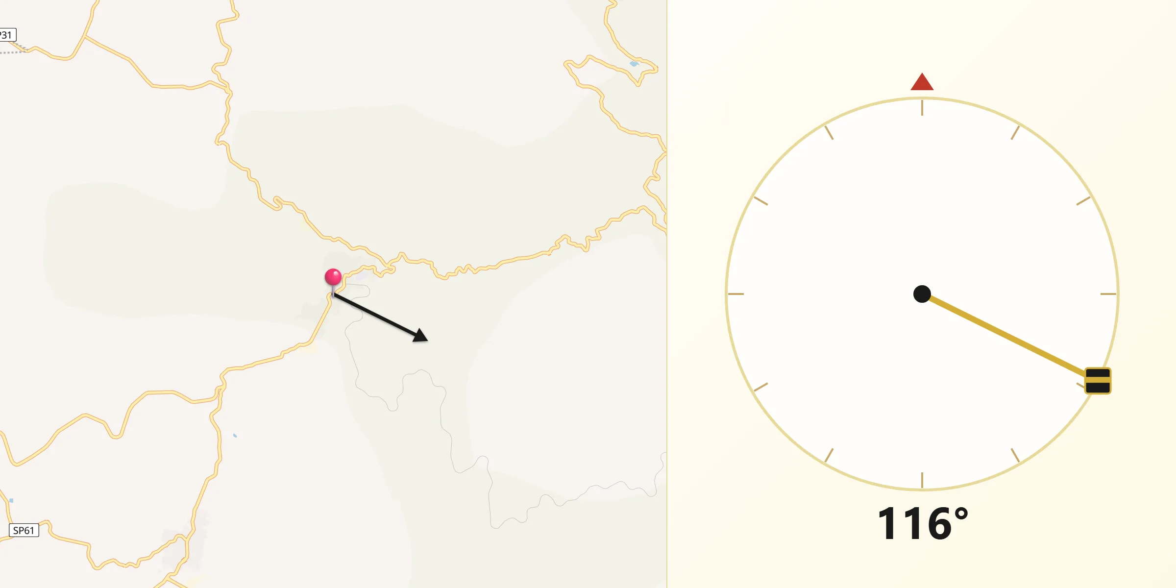 Direzione della Qibla da Sorgono