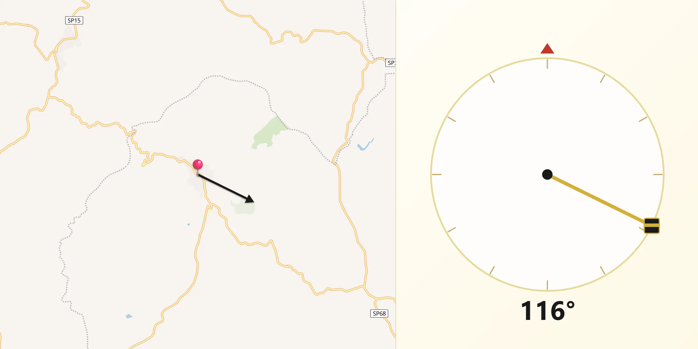 Direzione della Qibla da Ortueri
