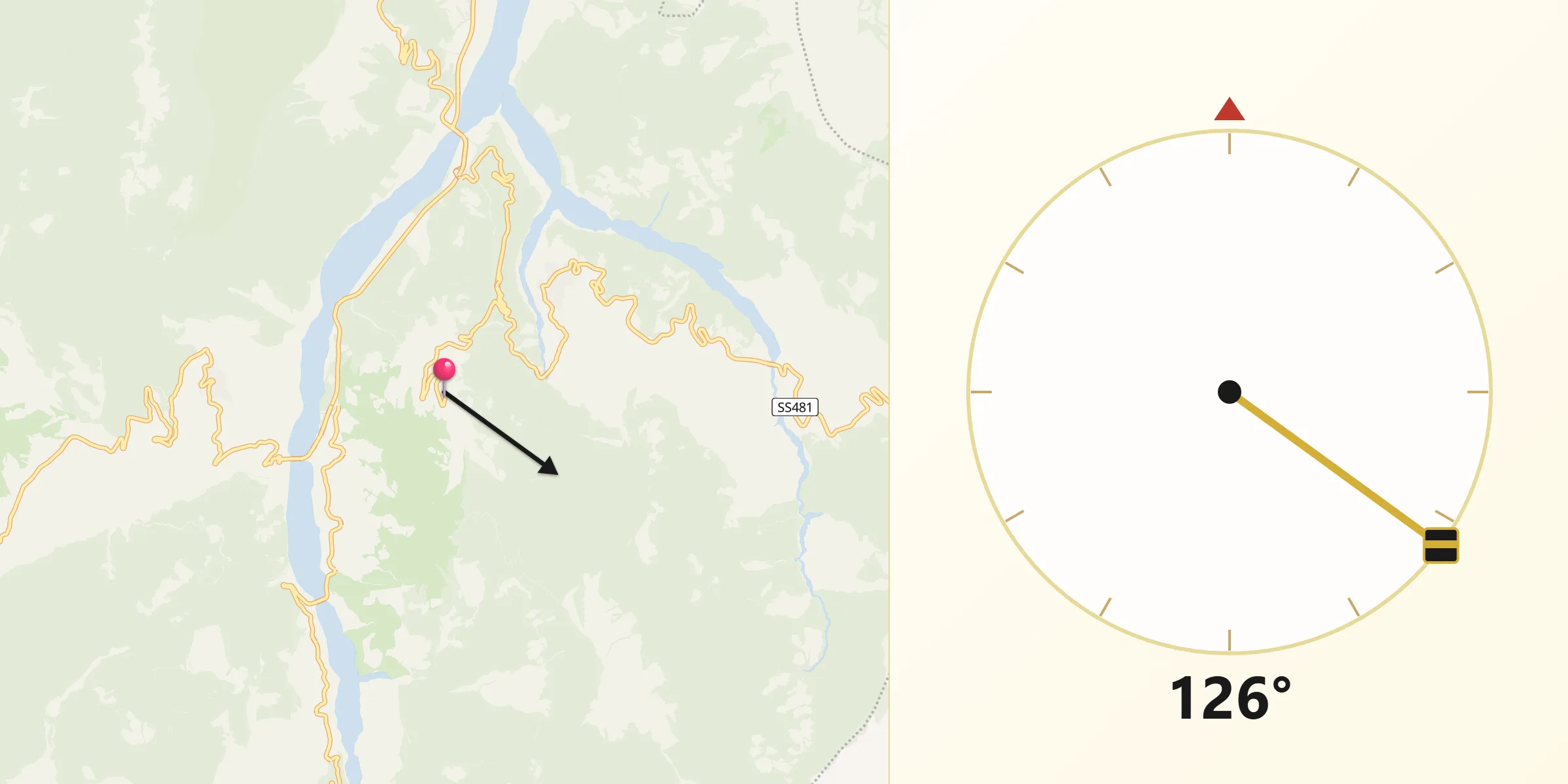Direzione della Qibla da San Paolo Albanese