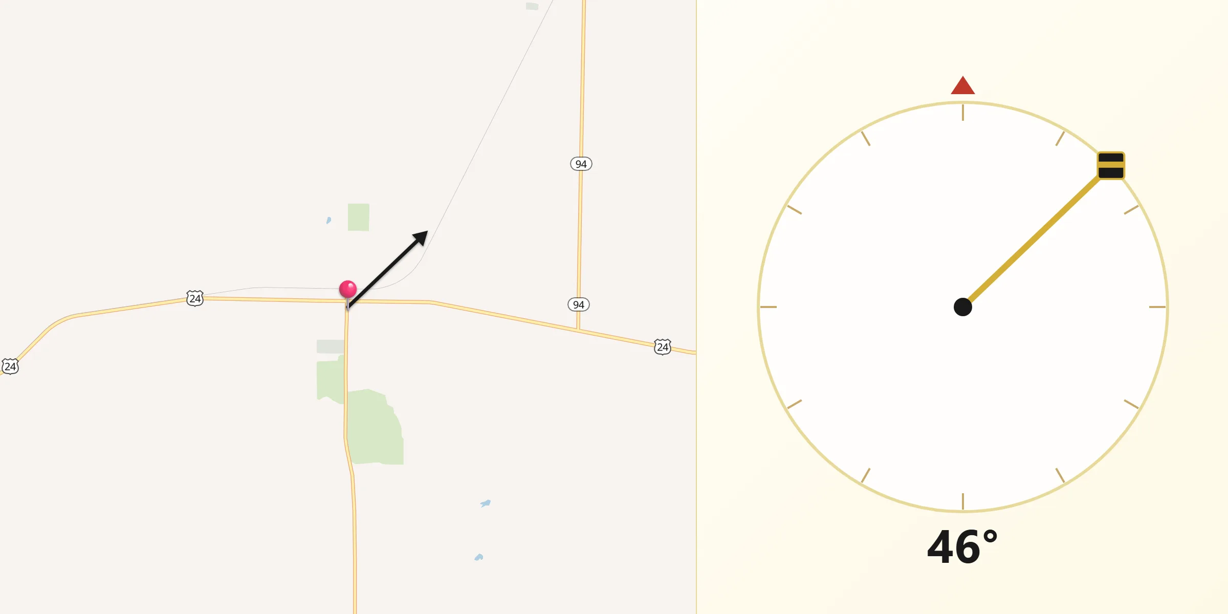 Qibla Direction from Camp Point