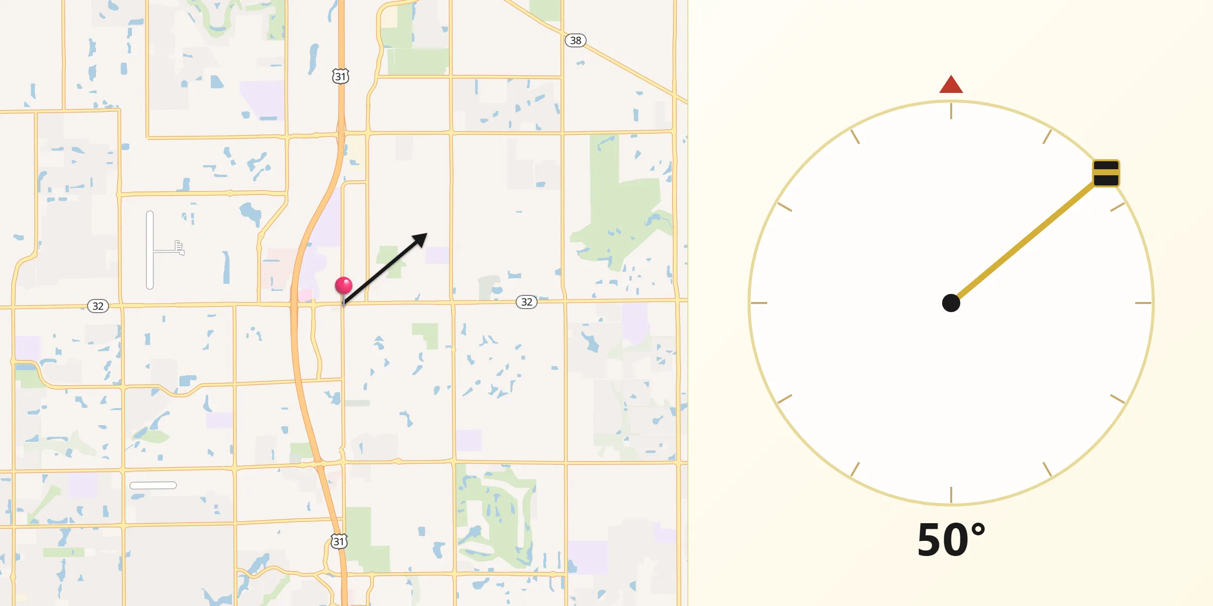 Qibla Direction from Westfield