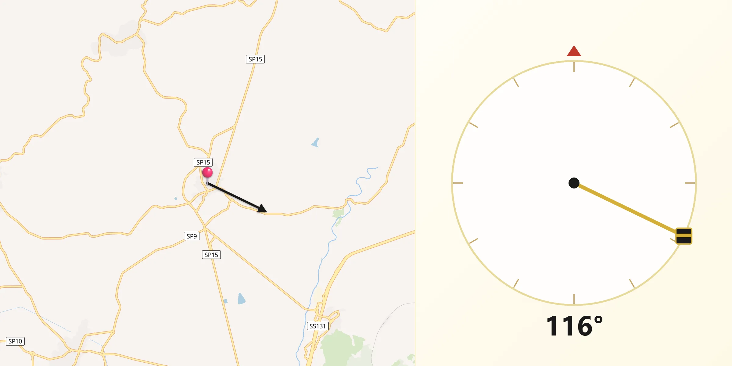Direzione della Qibla da Milis