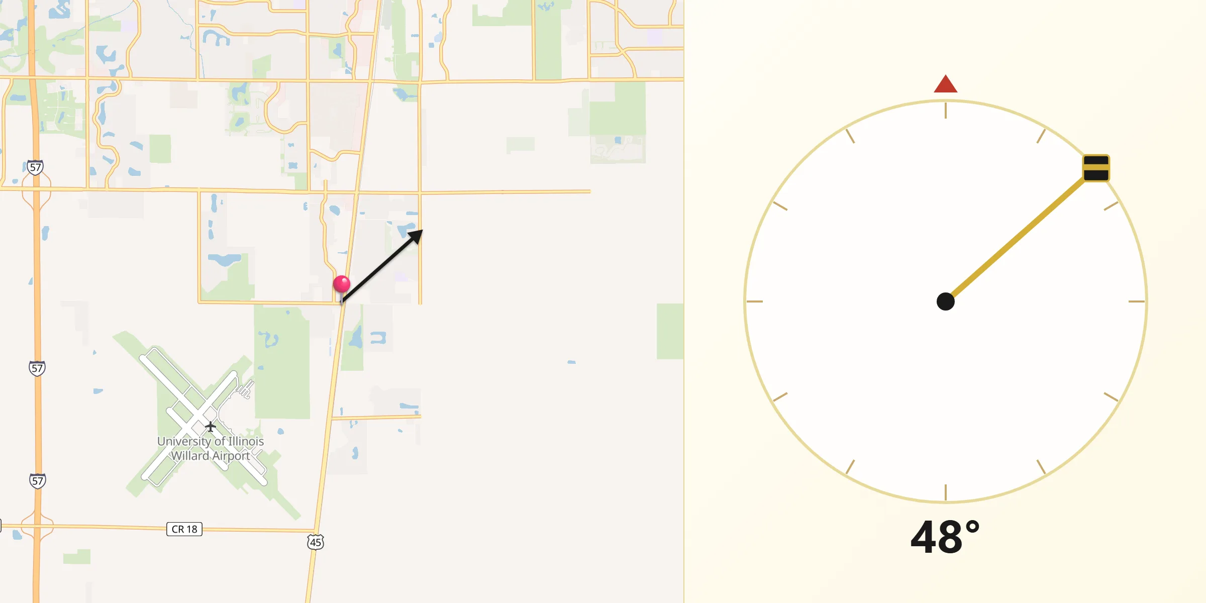 Qibla Direction from Savoy