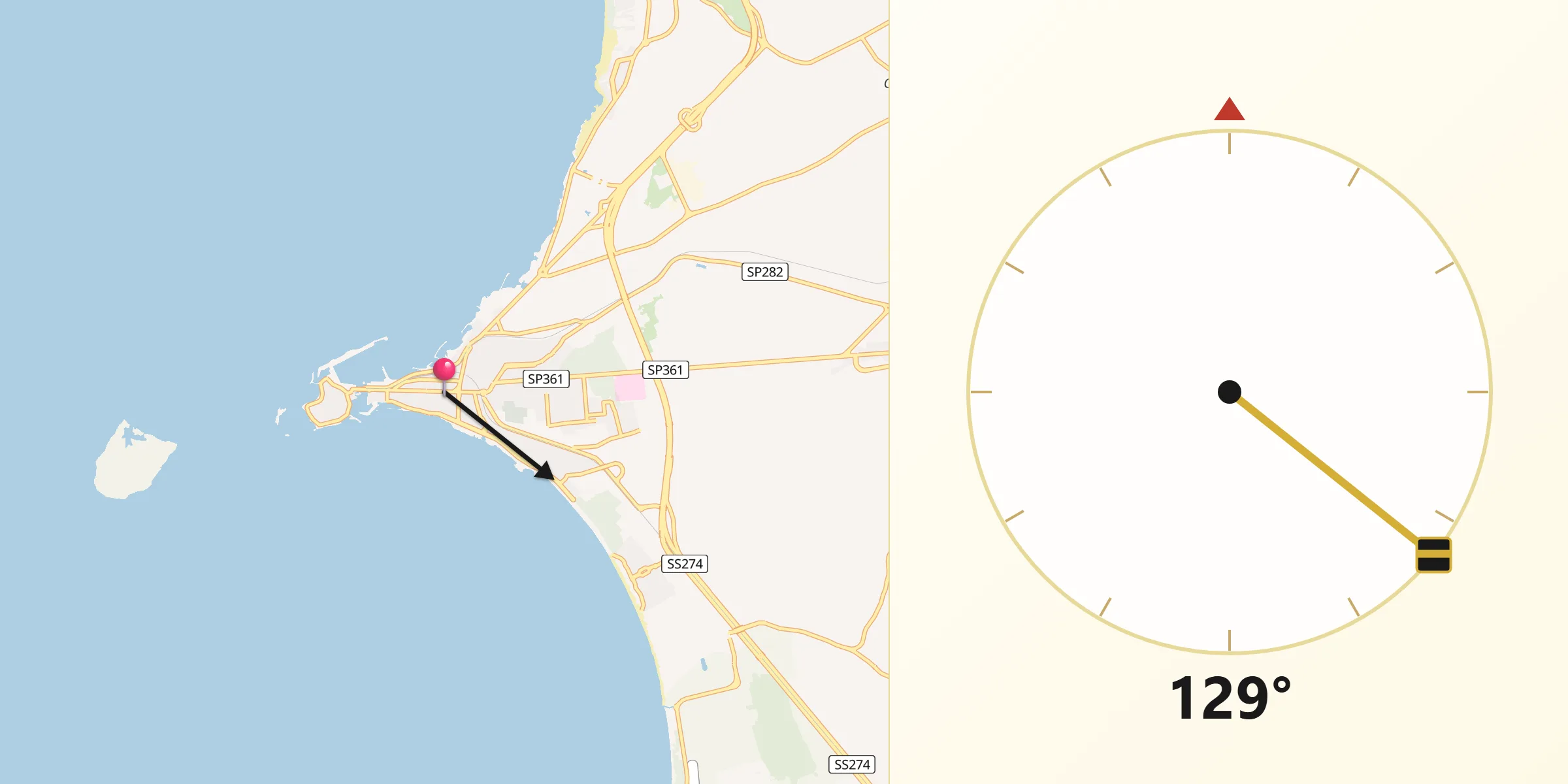 Direzione della Qibla da Gallipoli