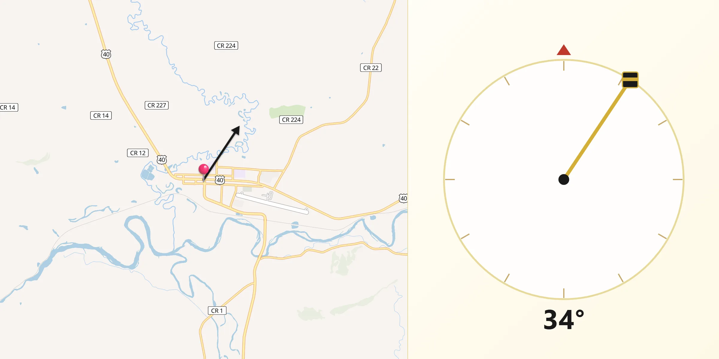 Qibla Direction from Kremmling