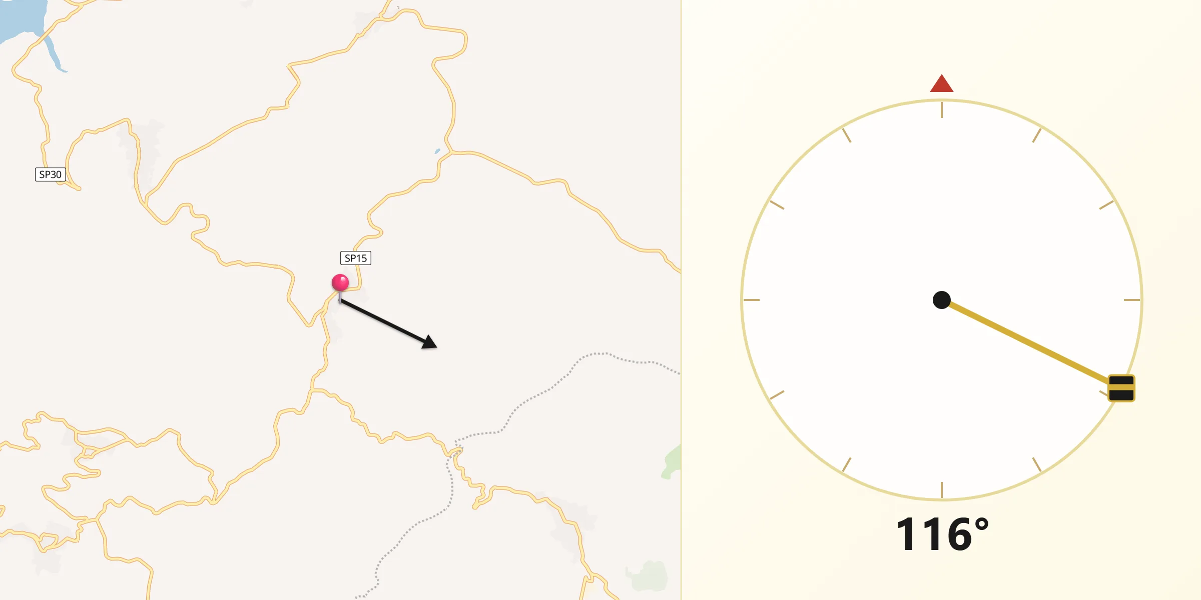 Direzione della Qibla da Neoneli