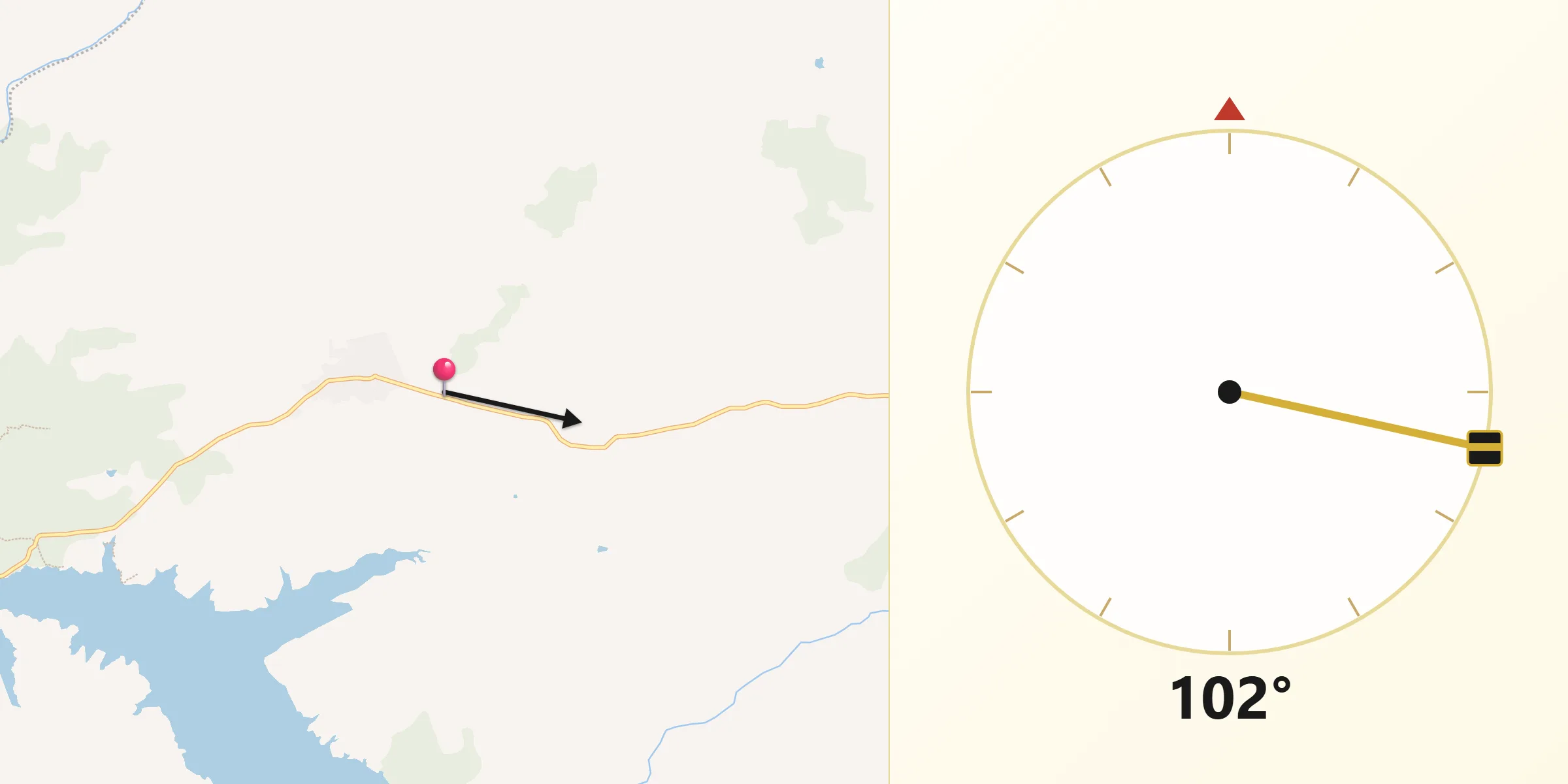 Dirección de la Qibla desde Navalcán