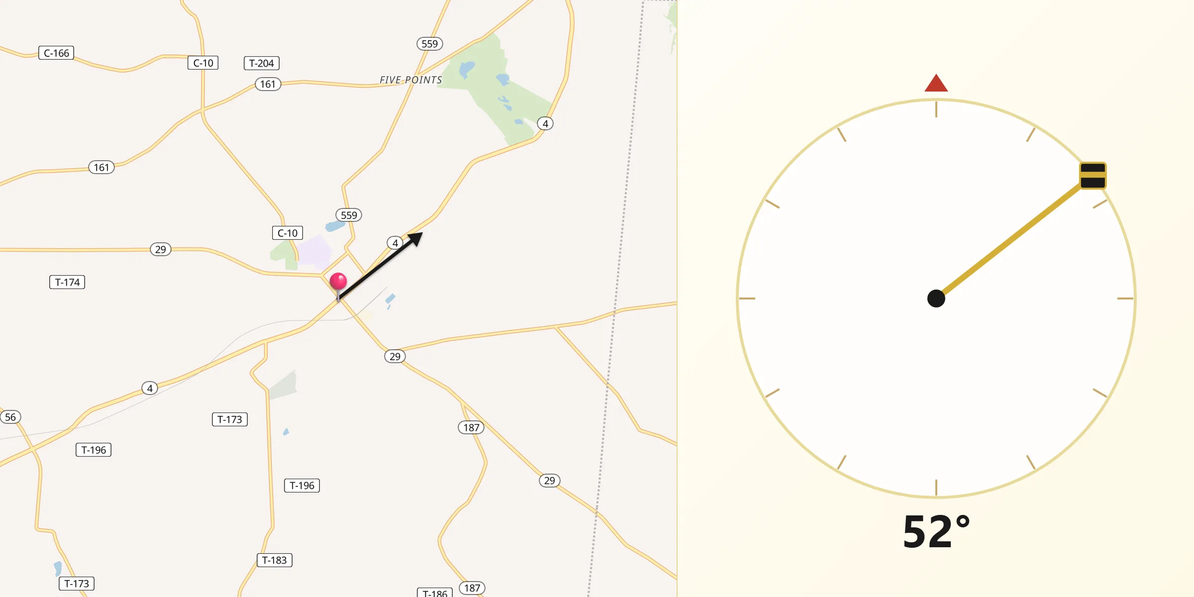 Qibla Direction from Mechanicsburg