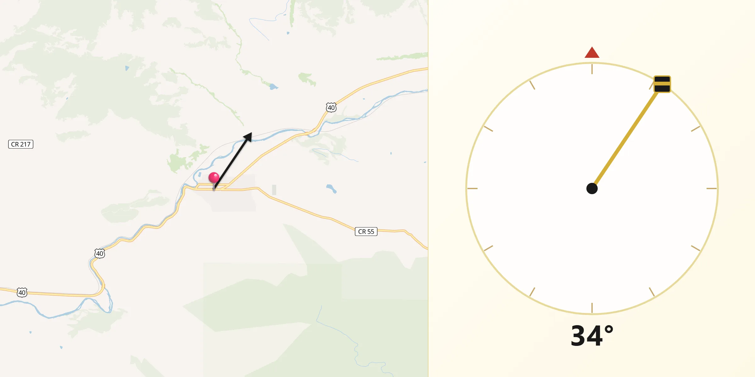 Qibla Direction from Hot Sulphur Springs