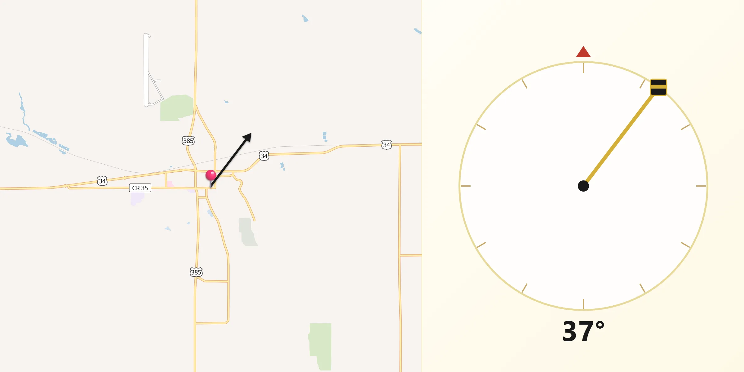 Qibla Direction from Wray