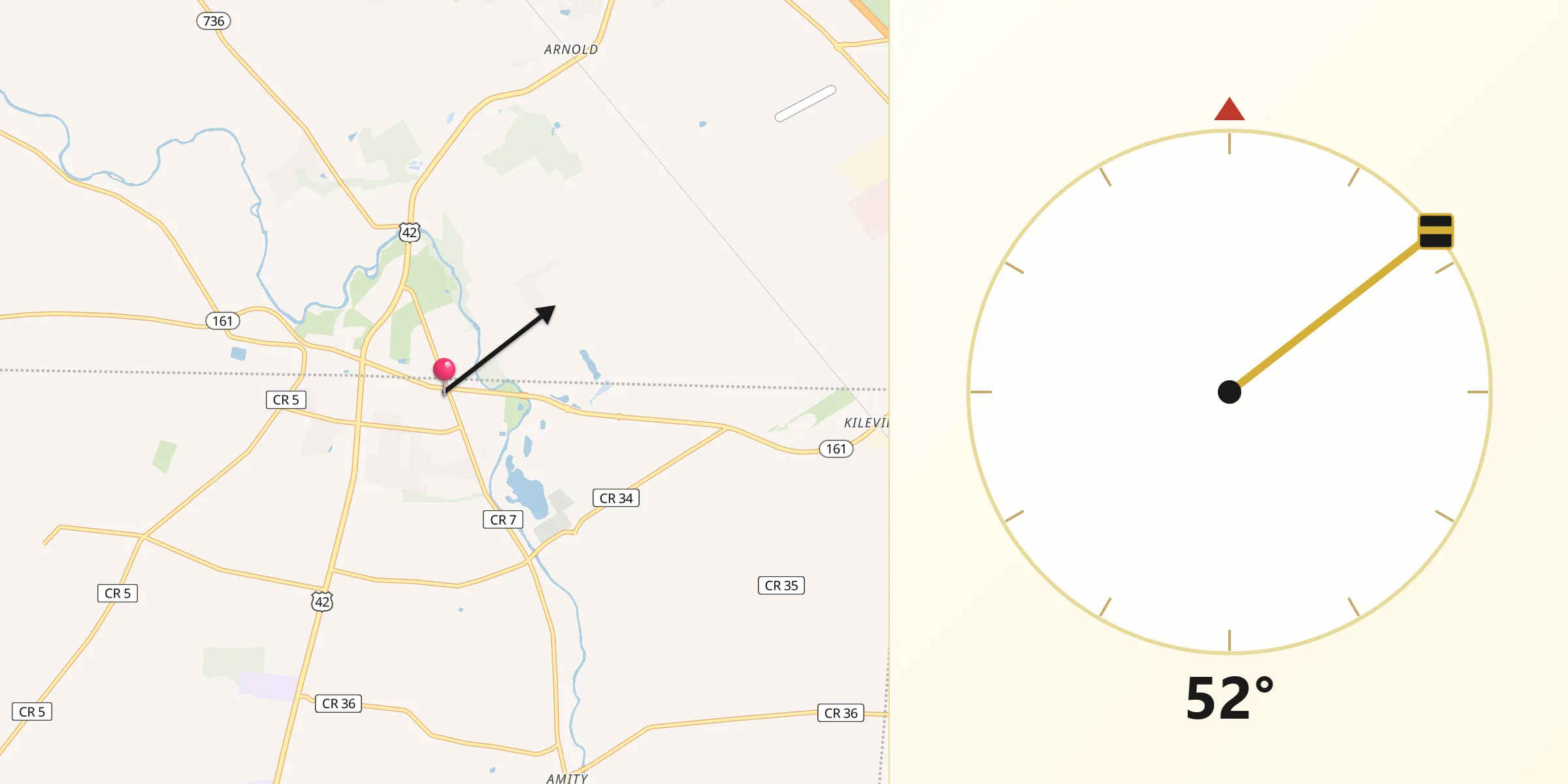 Qibla Direction from Plain City