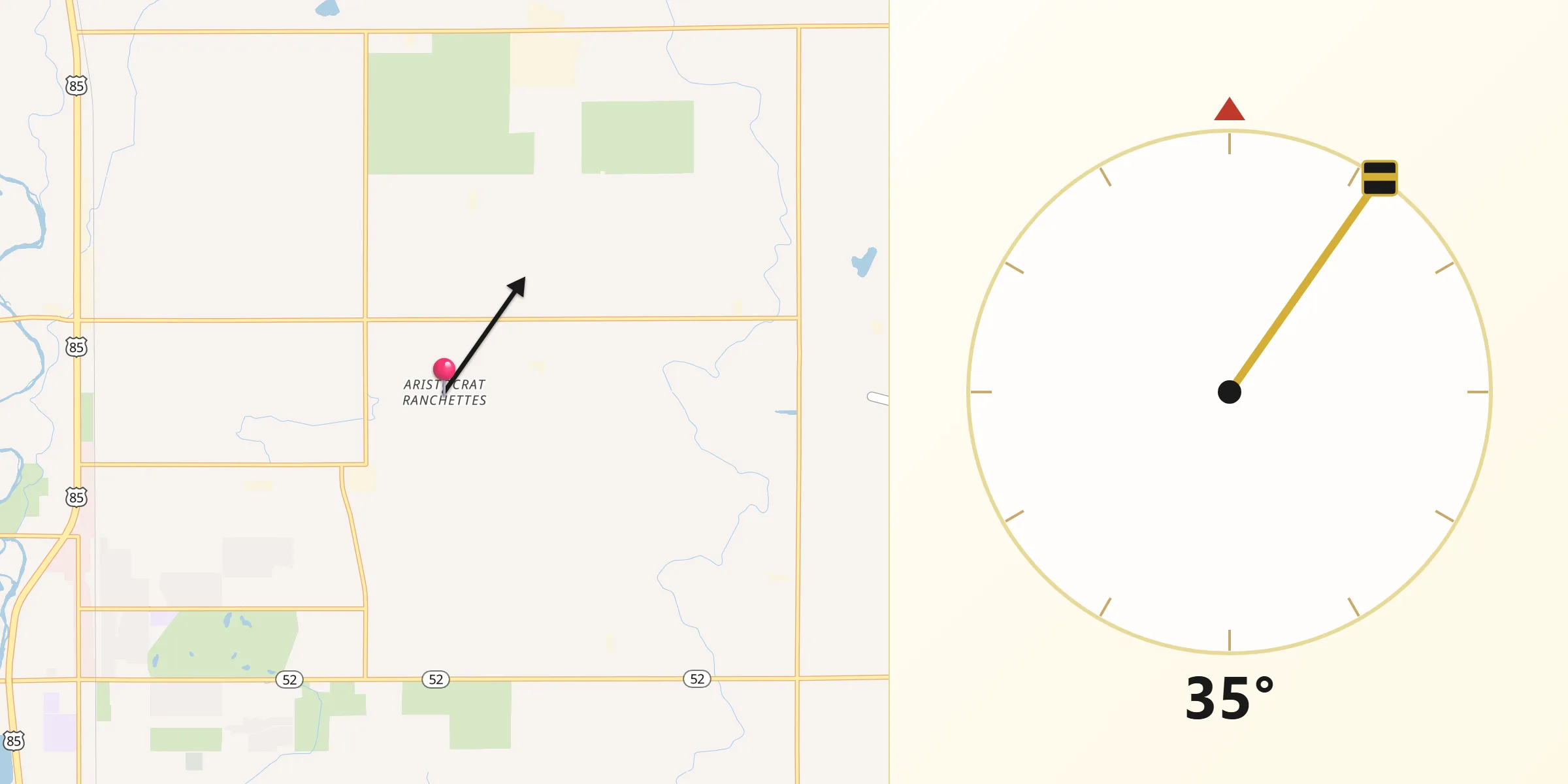 Qibla Direction from Aristocrat Ranchettes