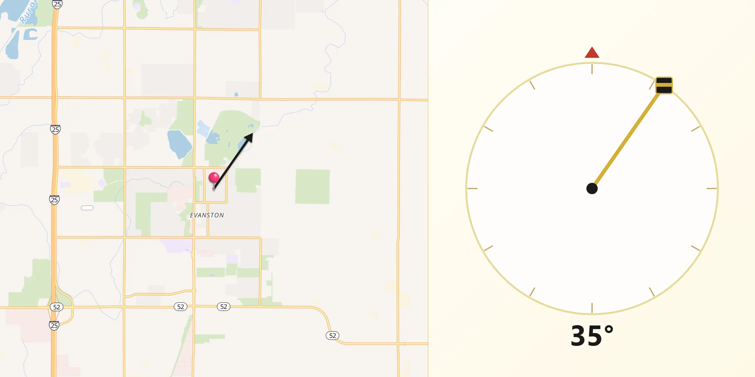 Qibla Direction from Firestone