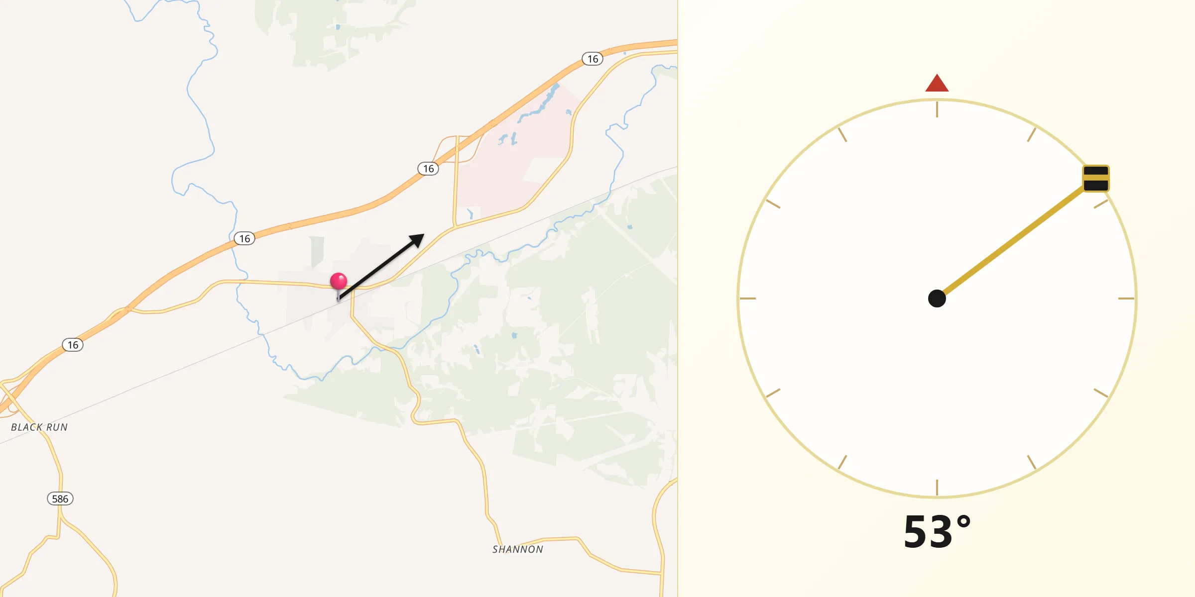 Qibla Direction from Frazeysburg