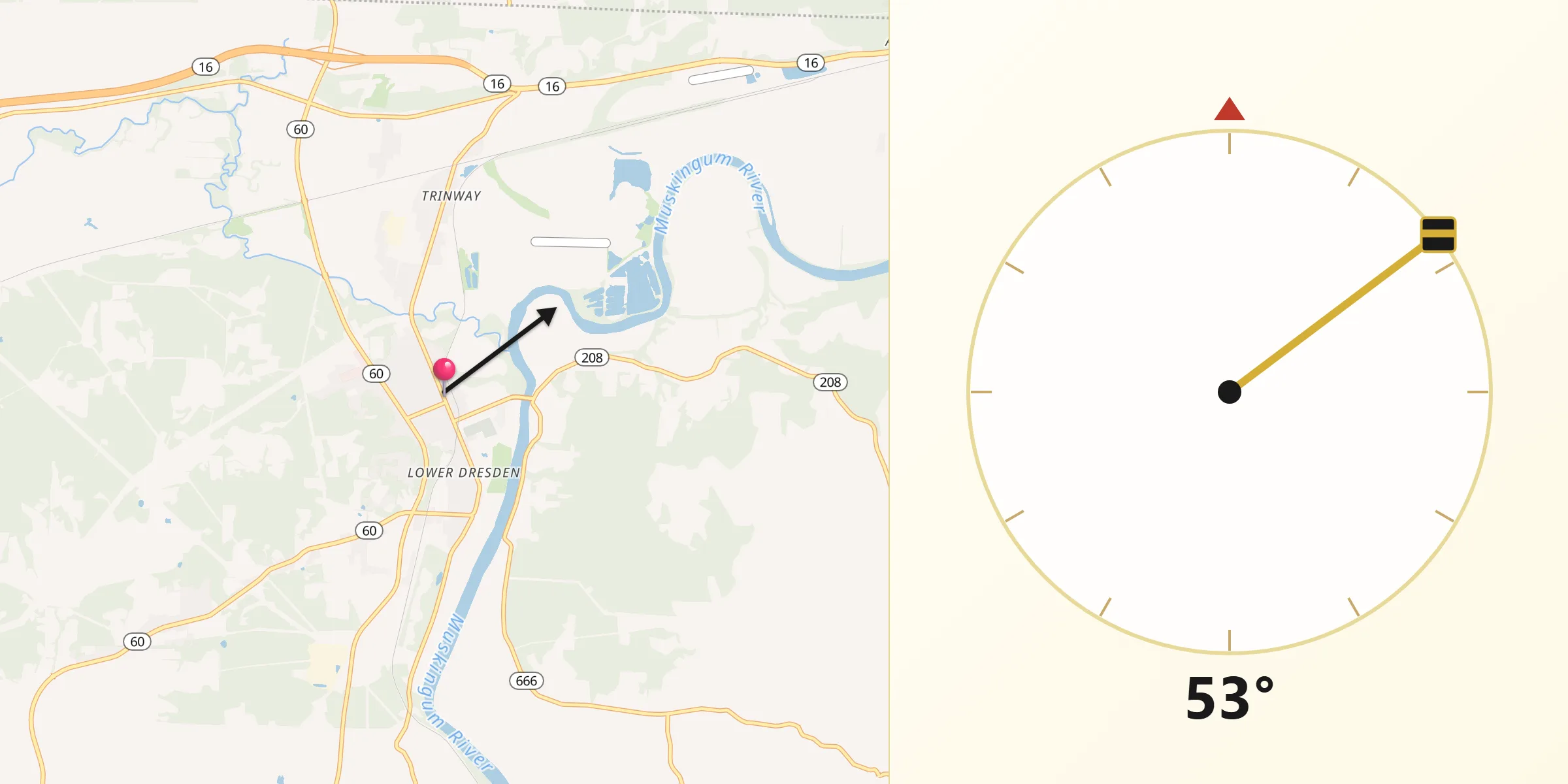 Qibla Direction from Dresden