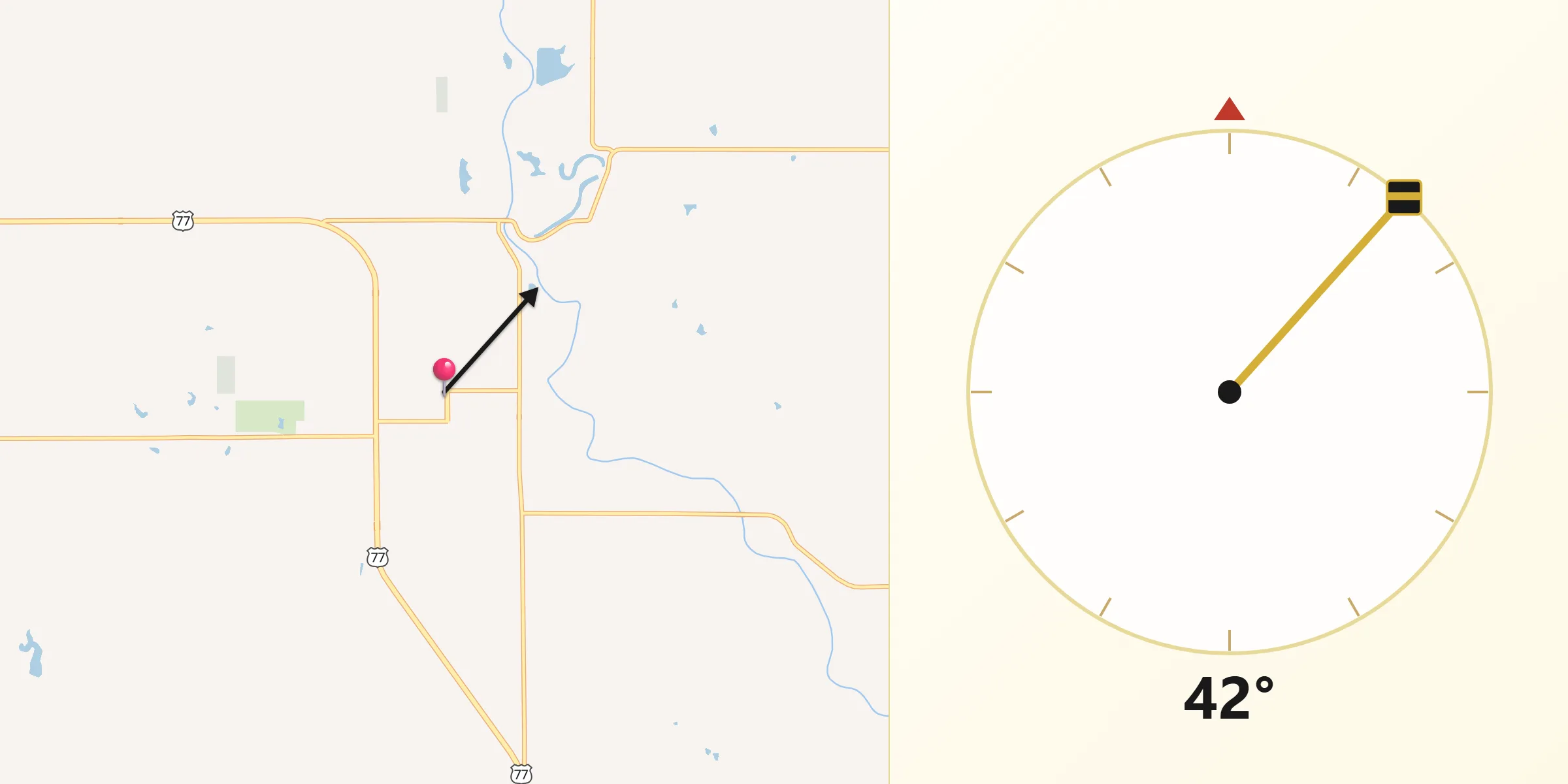 Qibla Direction from Wymore