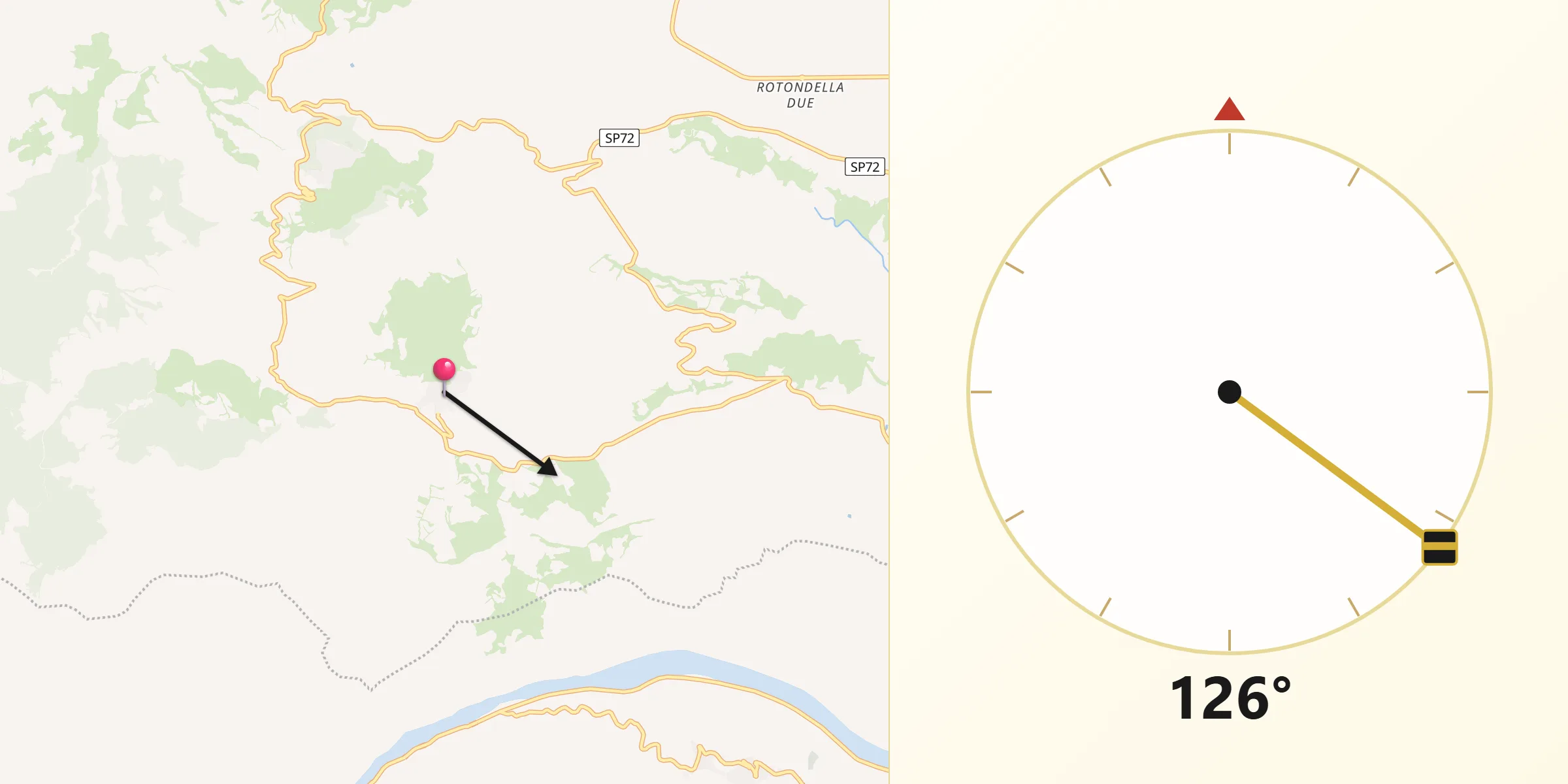 Direzione della Qibla da Nova Siri