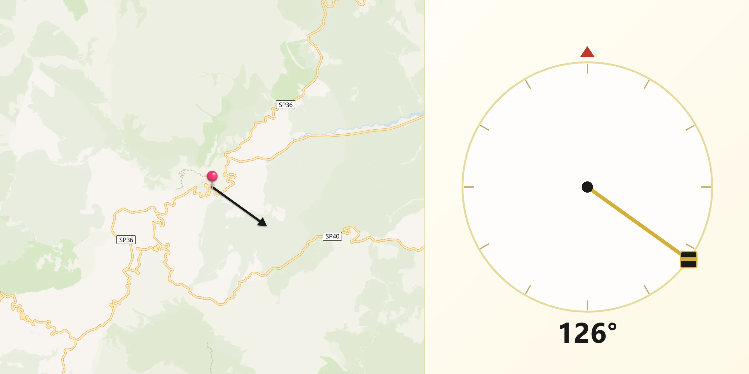Direzione della Qibla da Castelsaraceno