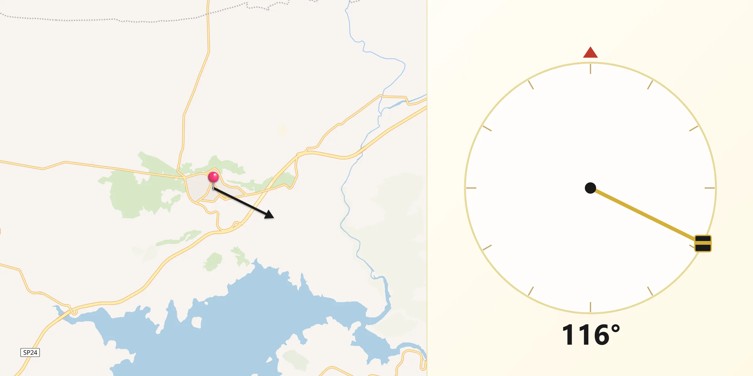 Direzione della Qibla da Sedilo