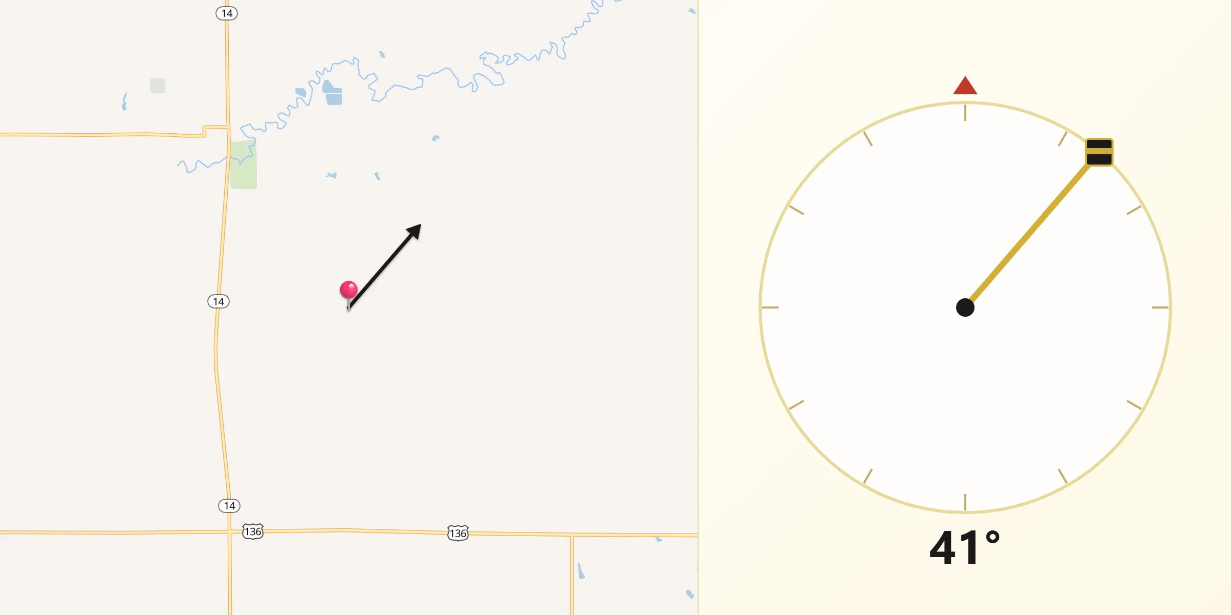 Qibla Direction from Nuckolls