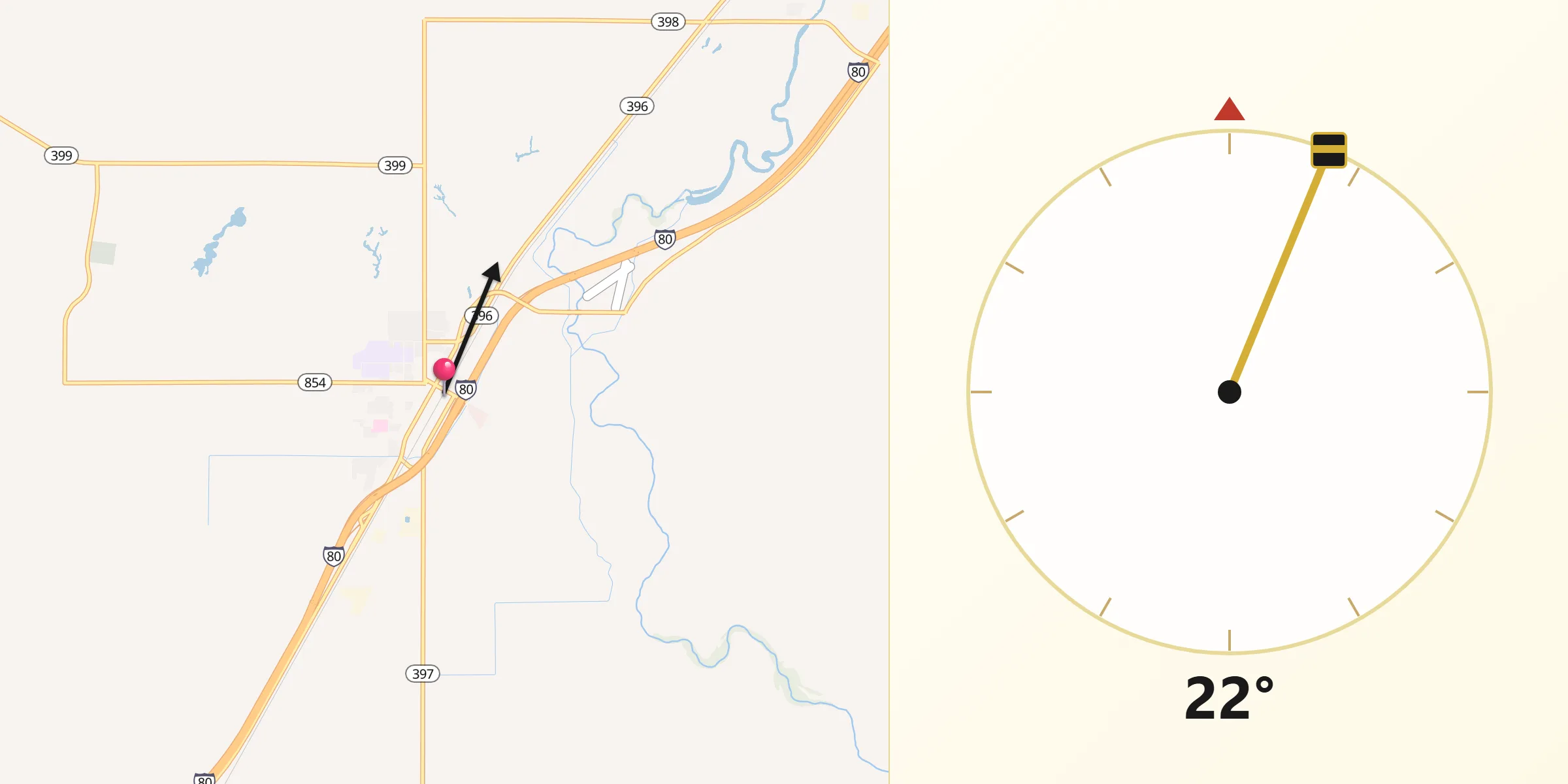 Qibla Direction from Lovelock