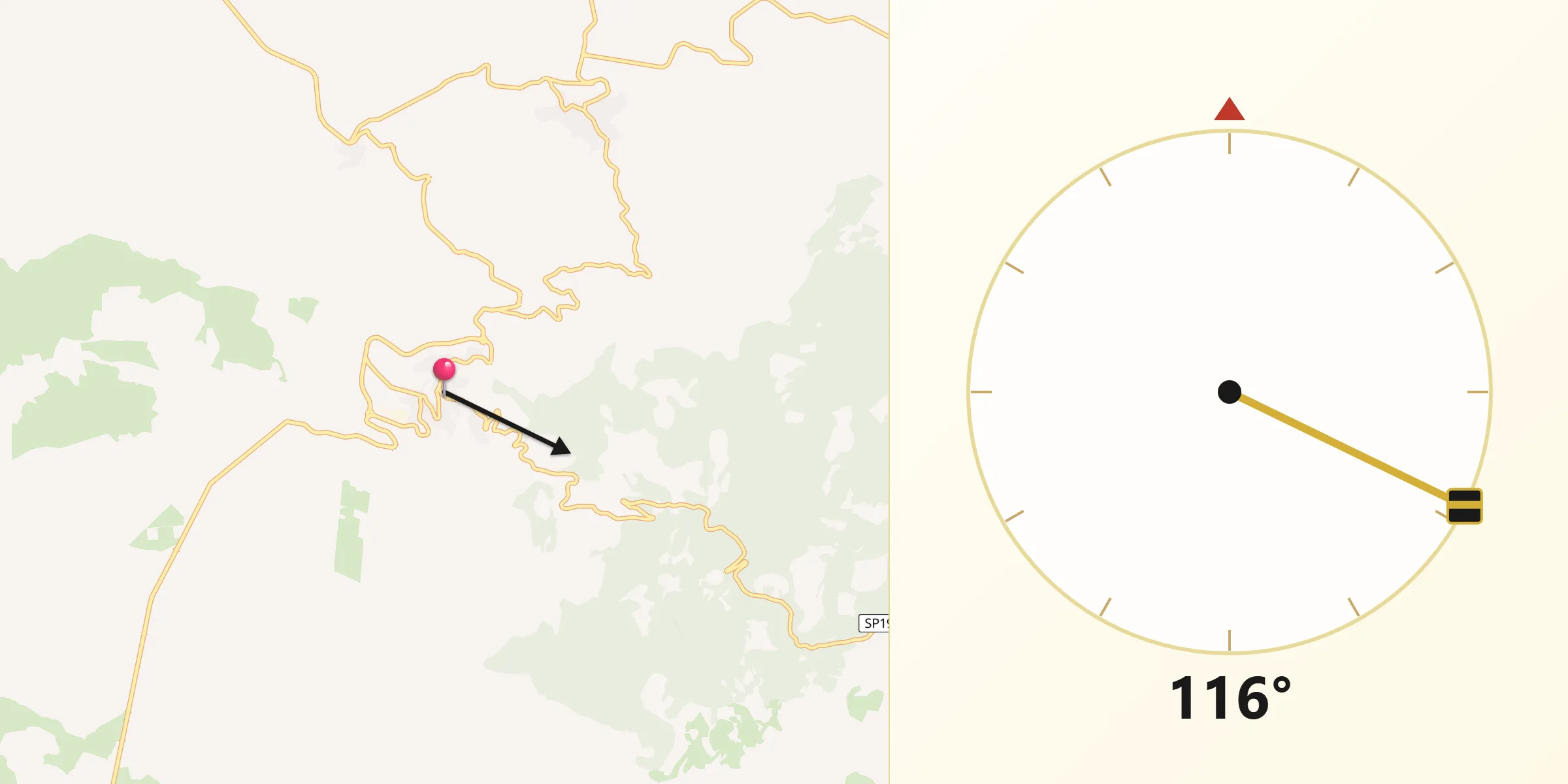 Direzione della Qibla da Cuglieri