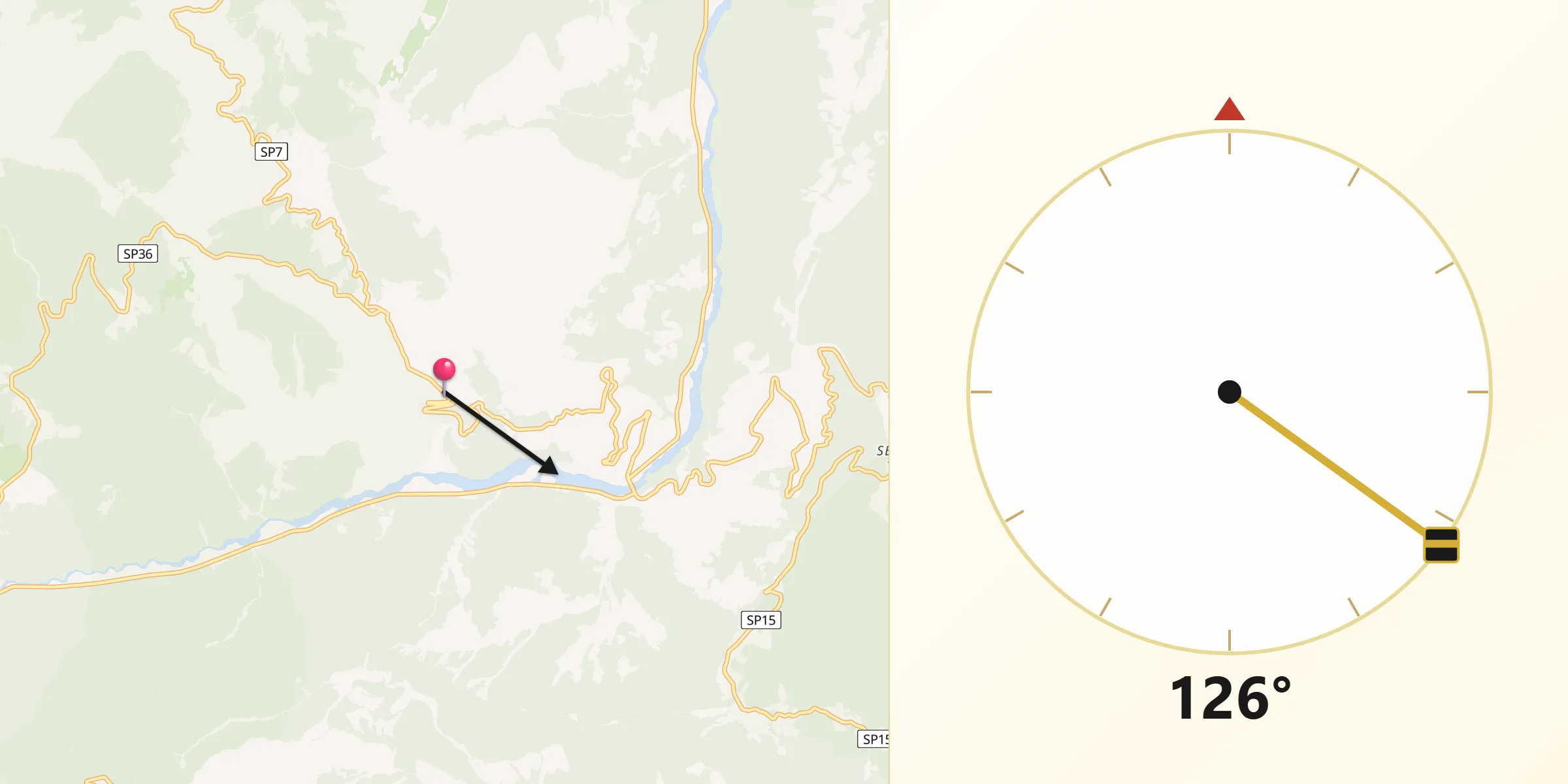 Direzione della Qibla da San Chirico Raparo