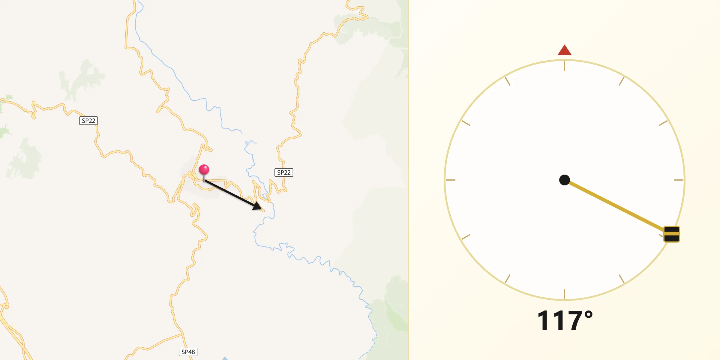 Direzione della Qibla da Orgosolo