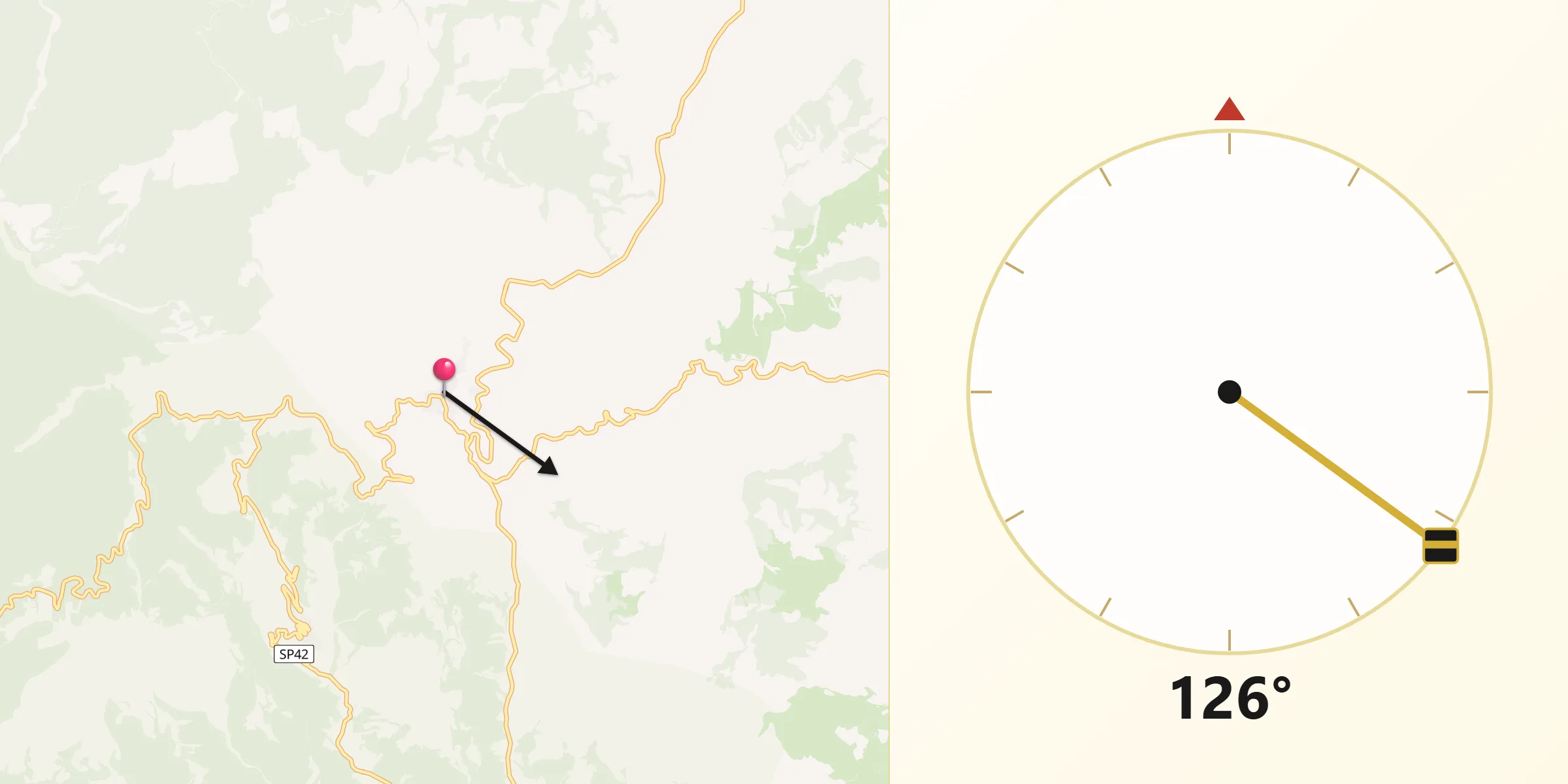 Direzione della Qibla da Roccanova