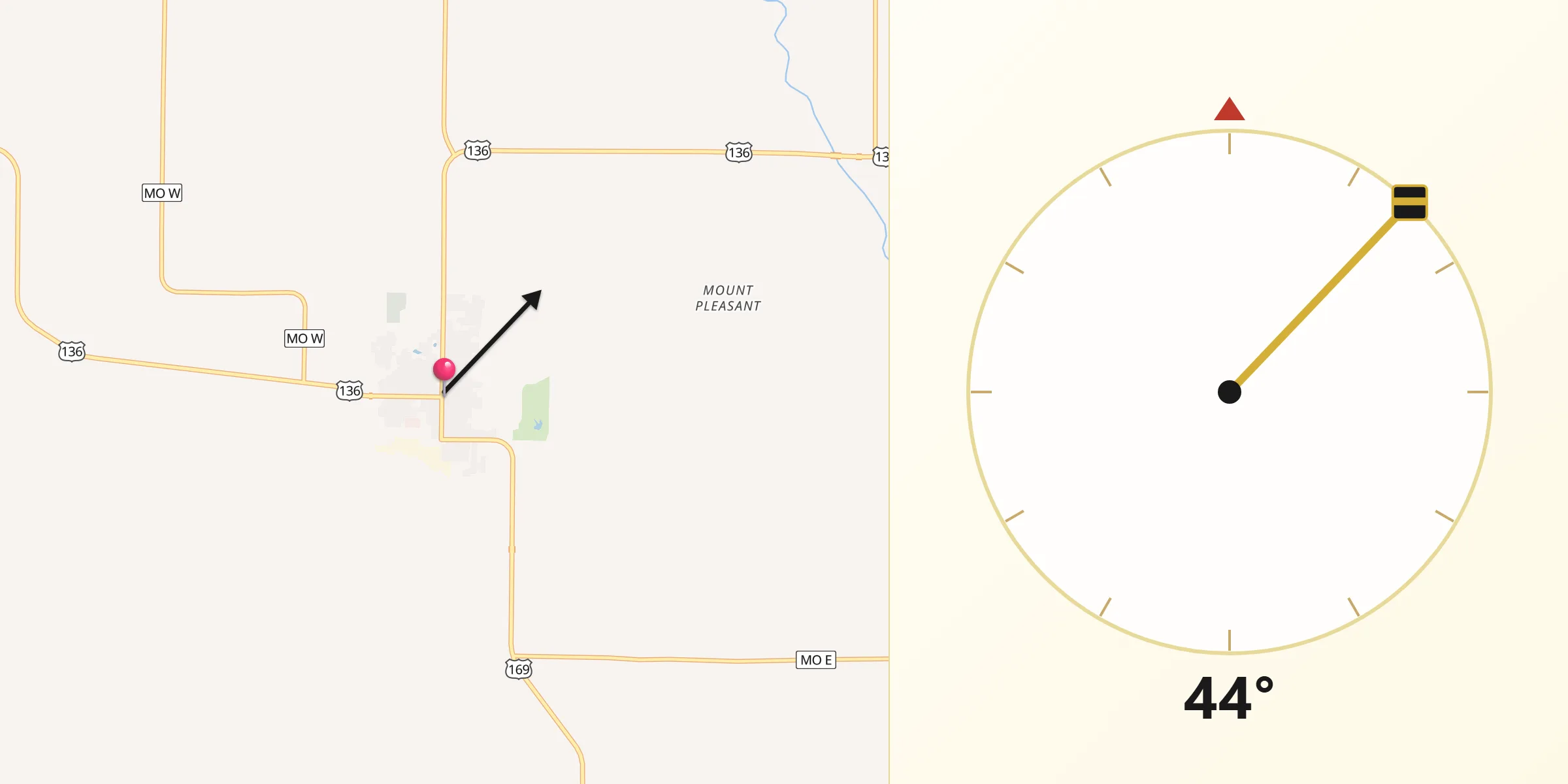 Qibla Direction from Stanberry