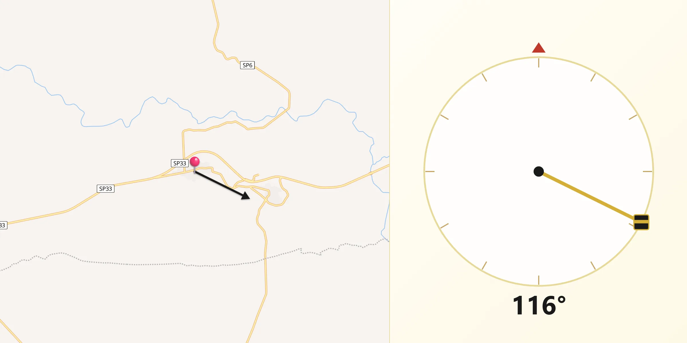 Direzione della Qibla da Dualchi