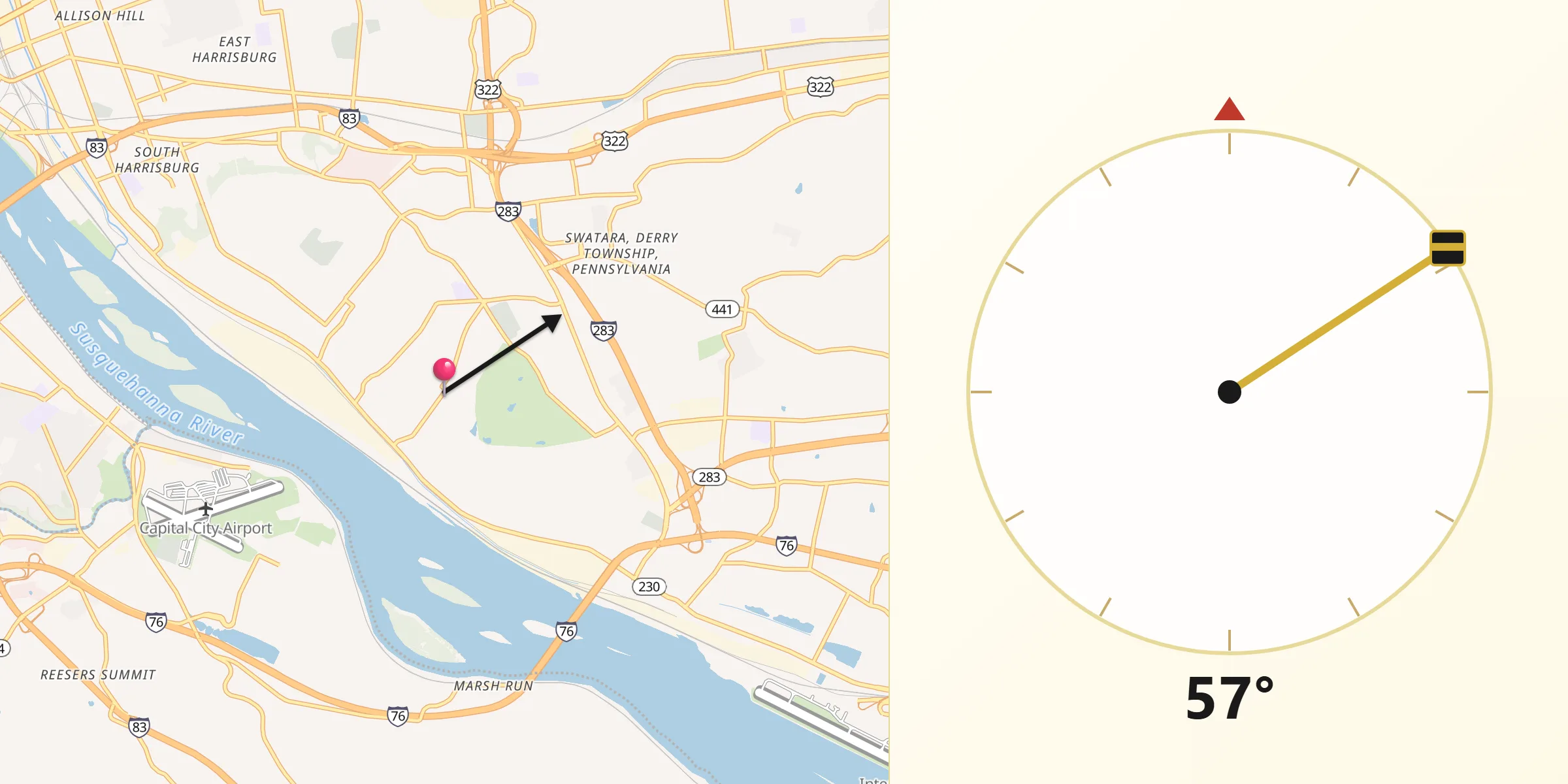 Qibla Direction from Bressler