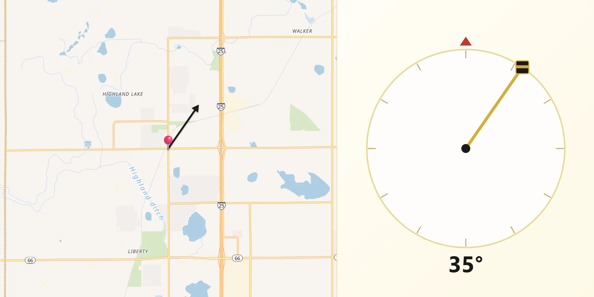 Qibla Direction from Mead