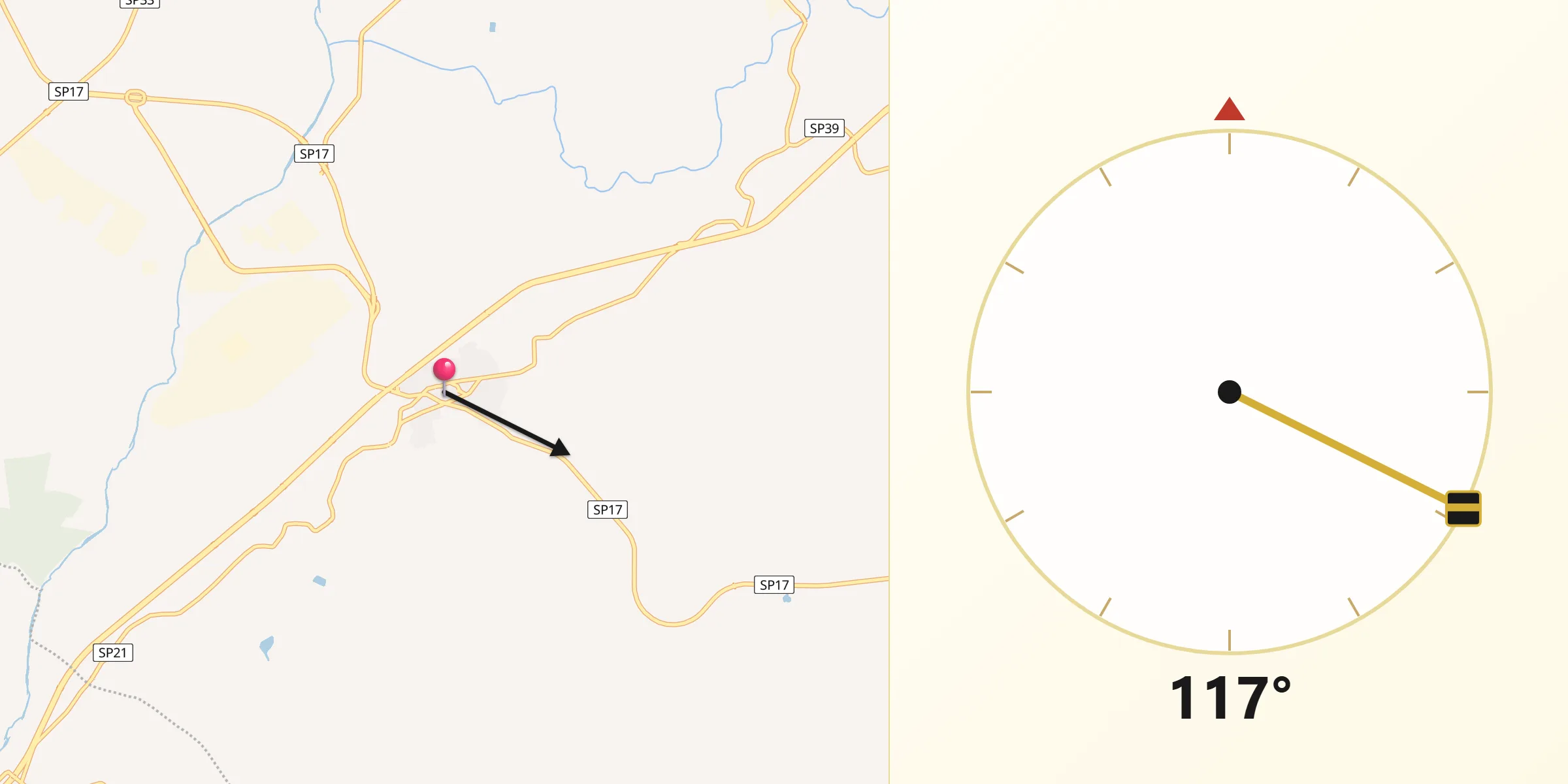 Direzione della Qibla da Ottana