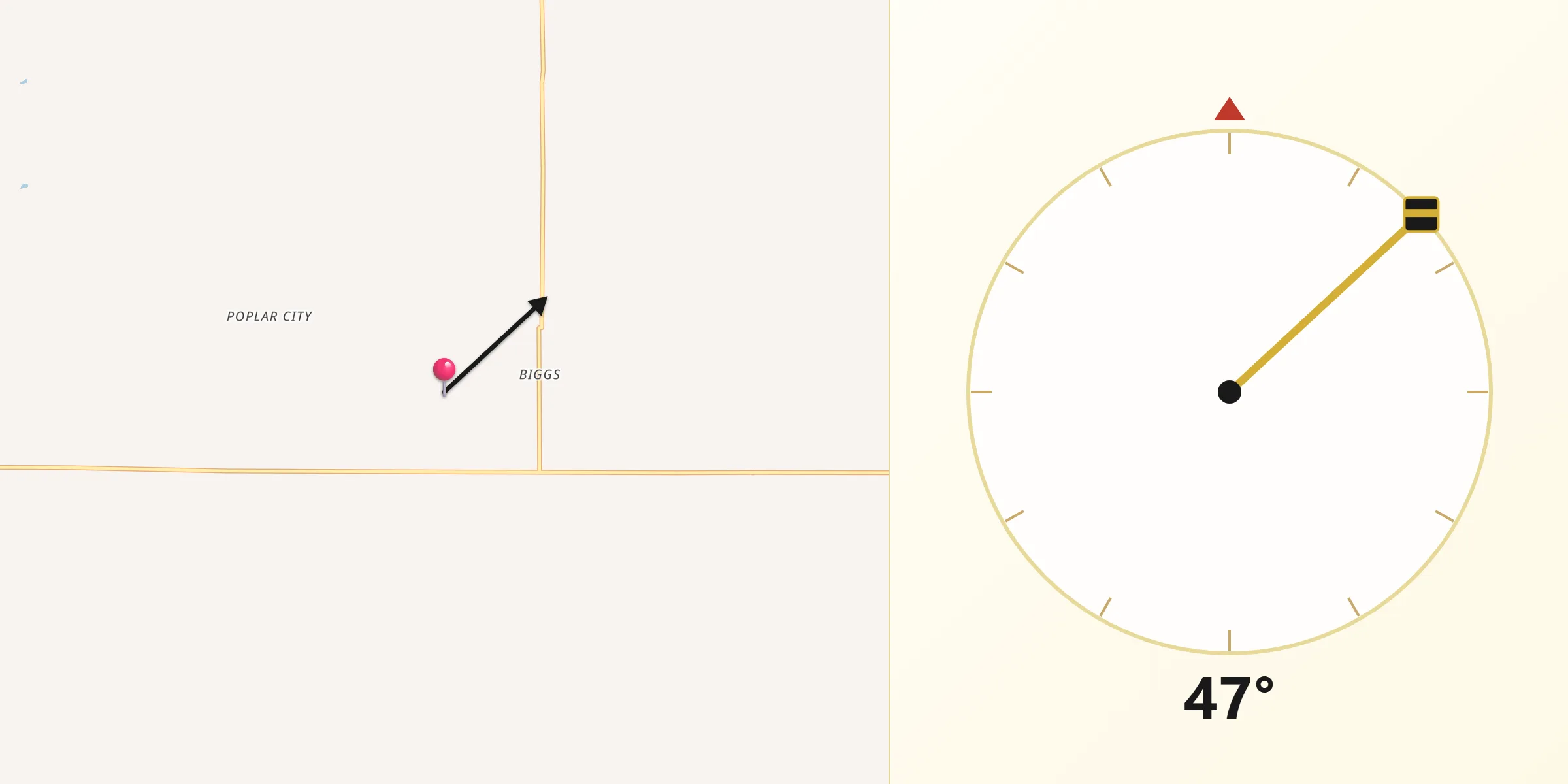 Qibla Direction from Mason County