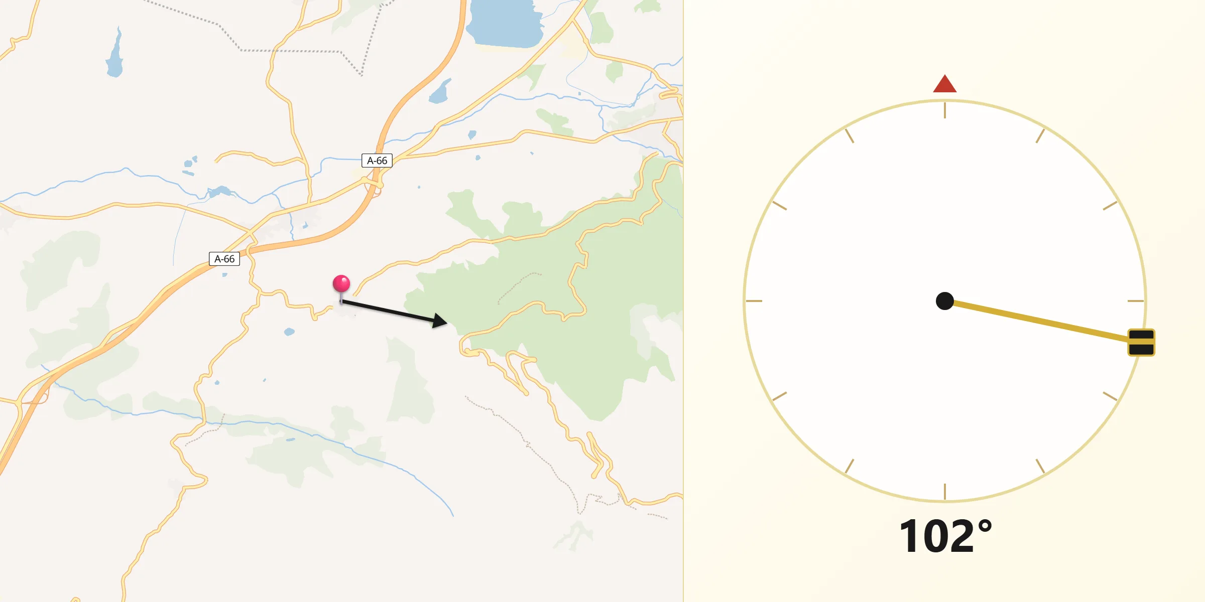 Dirección de la Qibla desde Gargantilla