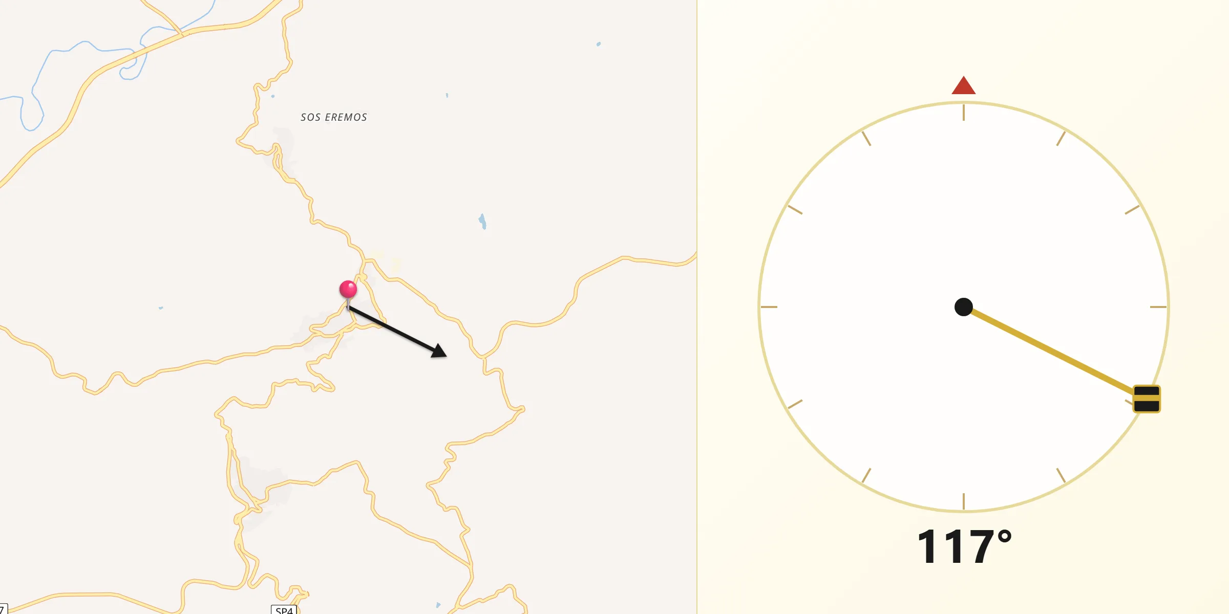 Direzione della Qibla da Orani