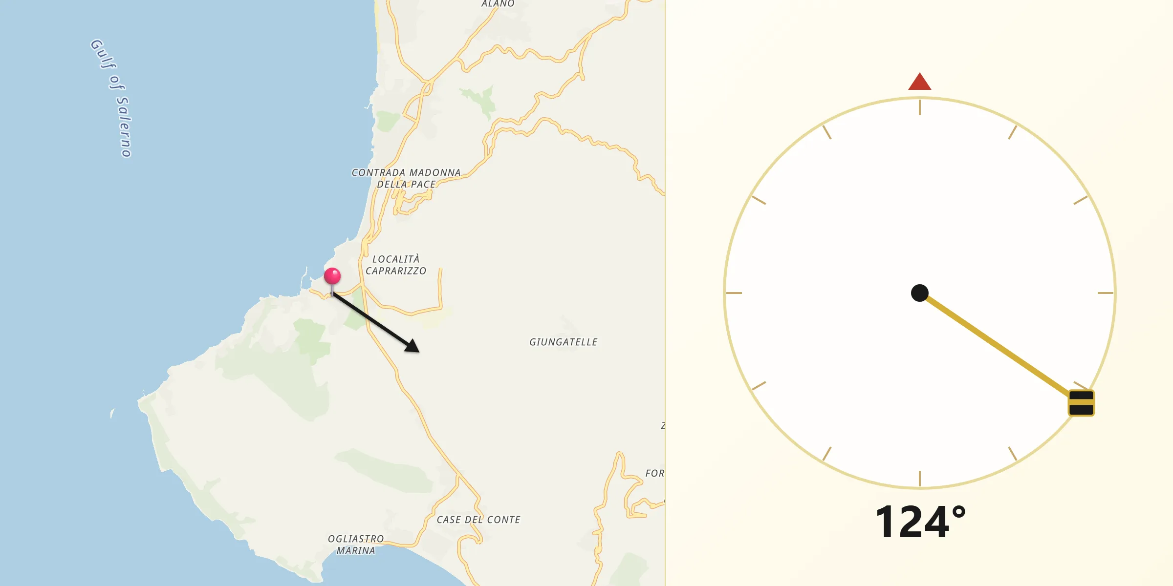 Direzione della Qibla da San Marco