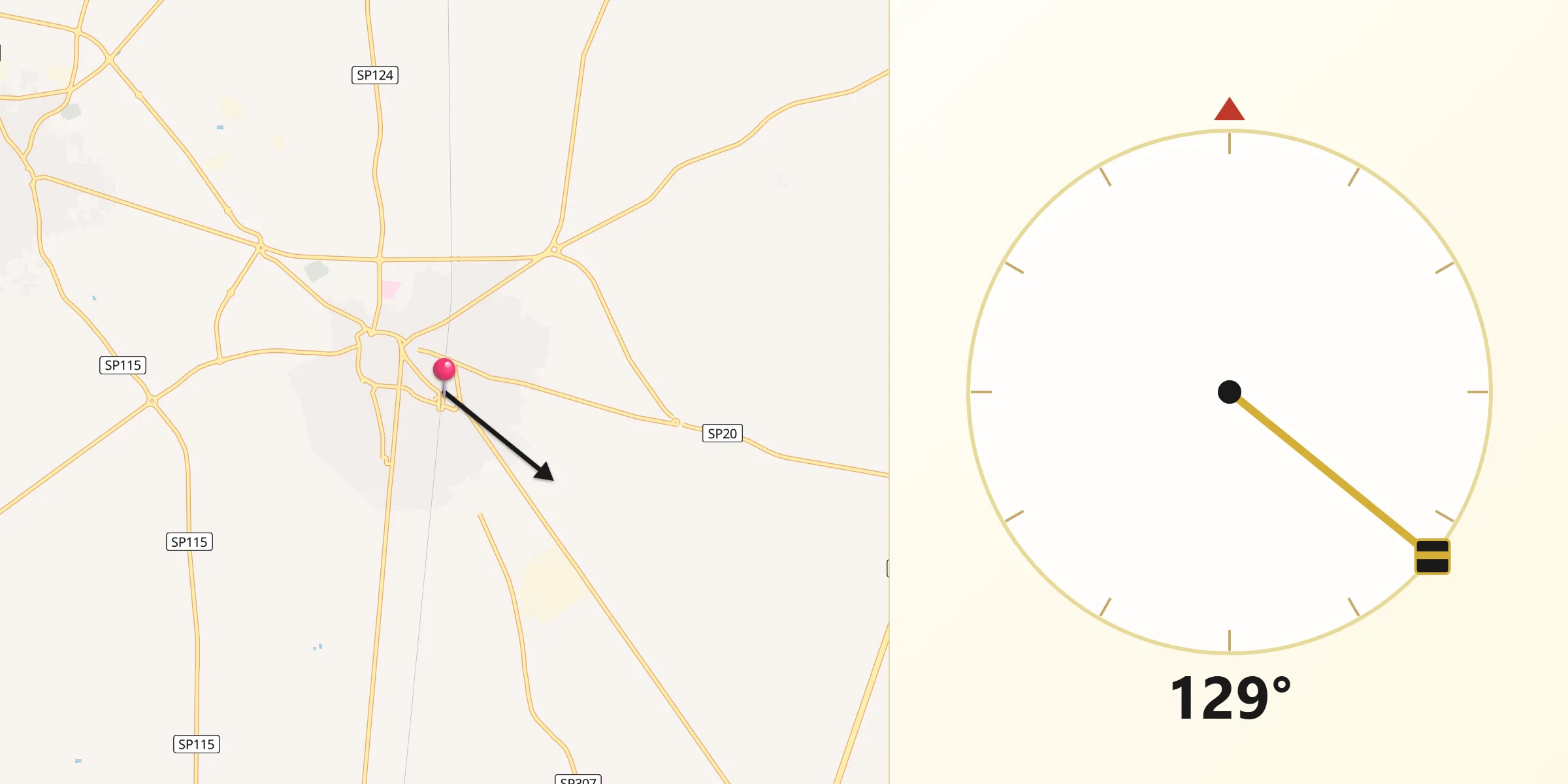 Direzione della Qibla da Copertino